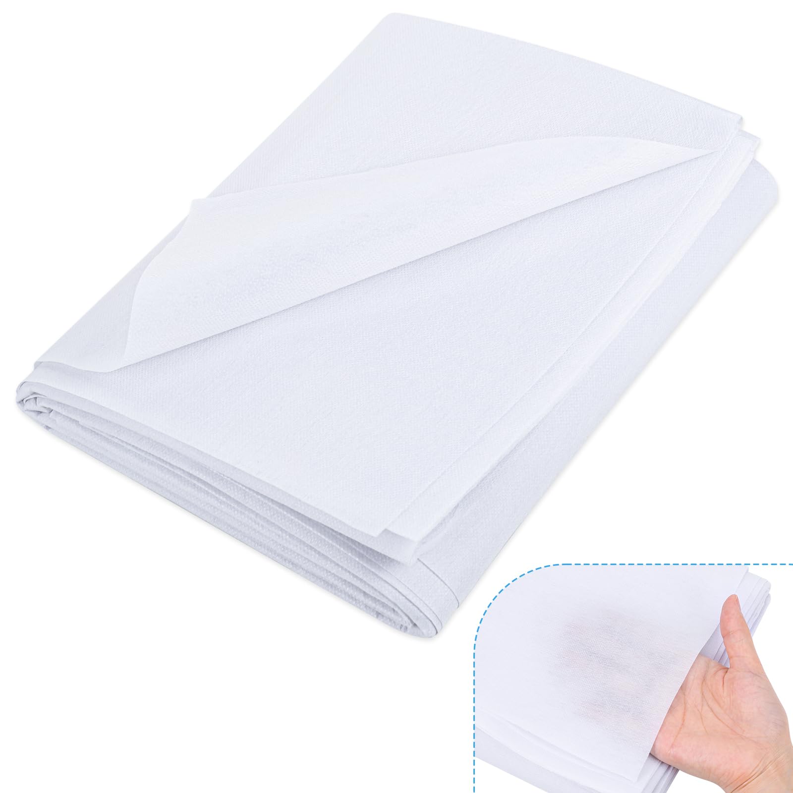 TranRantic Iron On Interfacing Fabric for Sewing Single, 100cm x 2m Fusible Interfacing Fabric Medium Weight 50g/m², Single Sided Iron On Interfacing Fabric for Sewing, Quilting, Crafting (White)