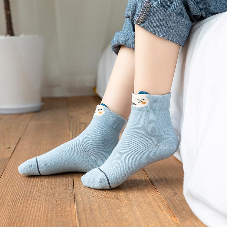 Image of Colourful Socks for Kids, Crew length, Soft Pure Cotton, Lightweight & Breathable, 1 to 9 Years, Pack of 5, Designer socks