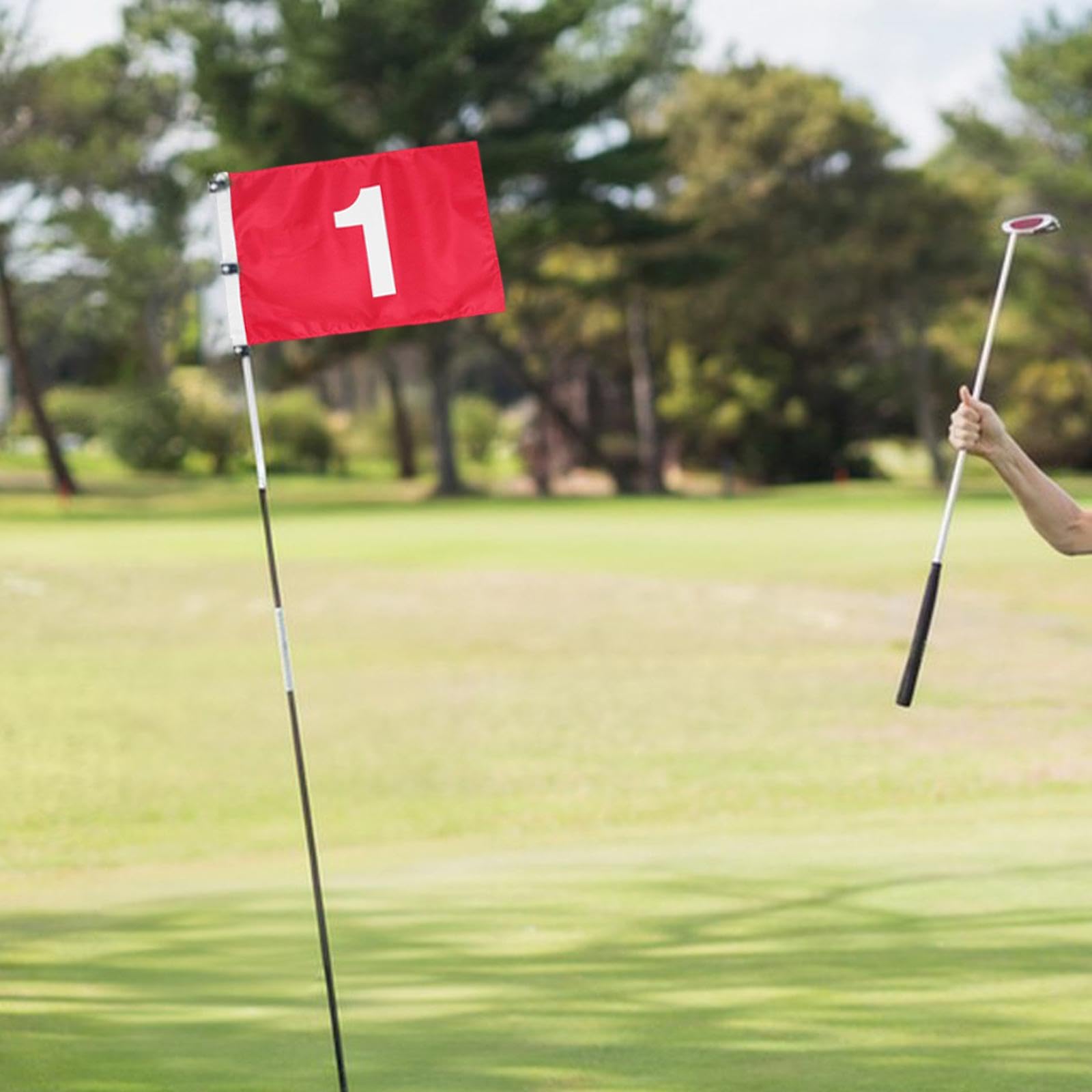 rockible Drapeau de Golf Rouge Standard pour Green, pelouse, Jardin ou Parcours d'entraînement, 1