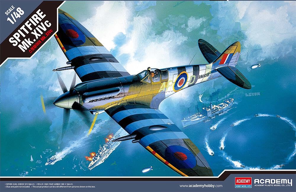 Academy MK.14C Spitfire model, scale 1:48