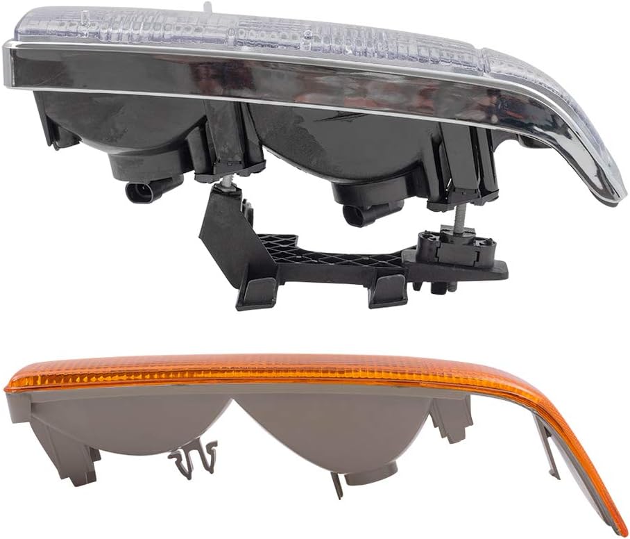 Brock Headlights and Park Signal Marker Lights without Fog Lights Compatible with 1998-2005 Blazer & 1998-2004 S10