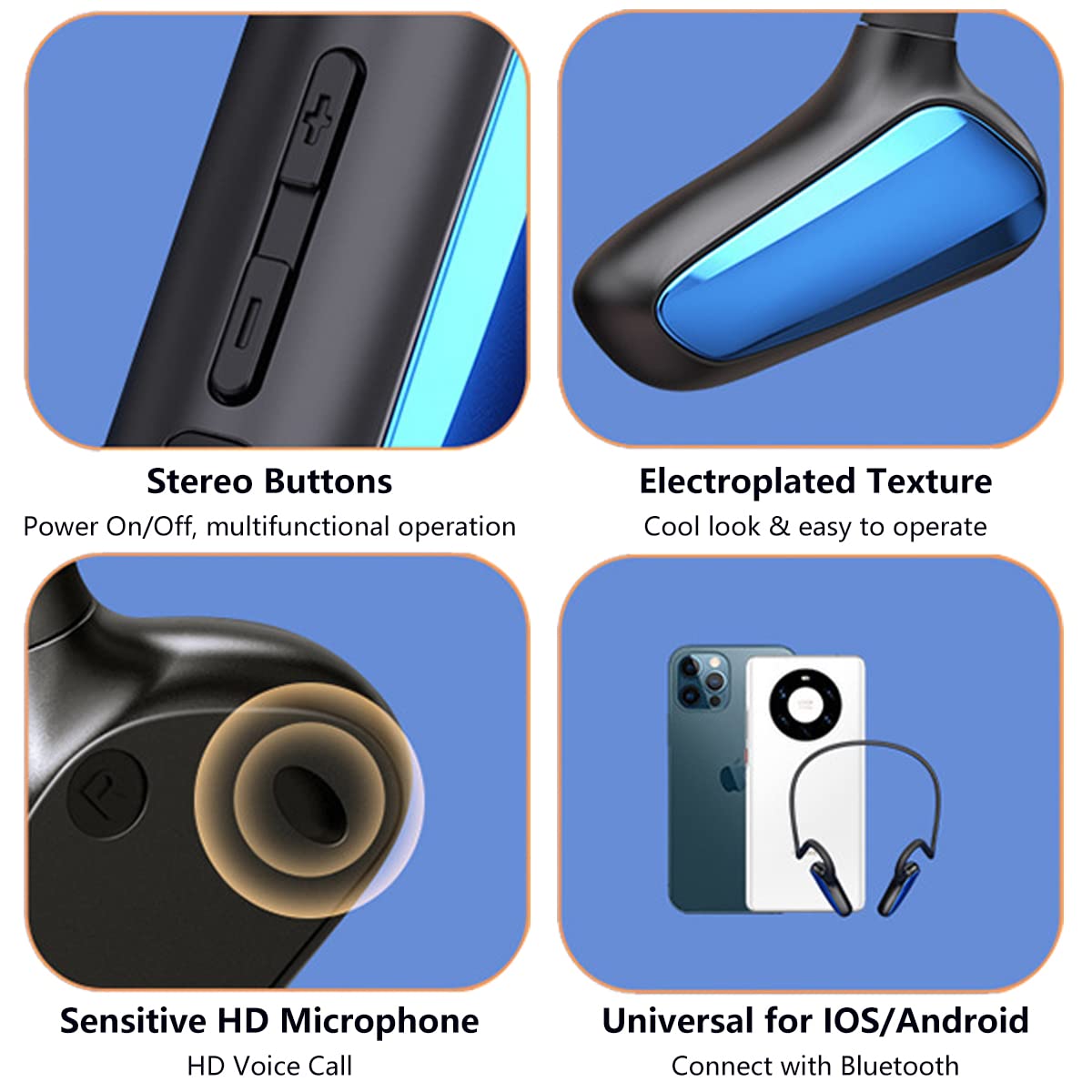 Cuffie Wireless Sport Bluetooth Auricolari Sportivi a Conduzione Ossea/Orecchio Aperto, Cuffie Stereo HiFi Senza Fili Auricolare Leggere Antisudore per Corsa Ciclismo Fitness Regalo Green