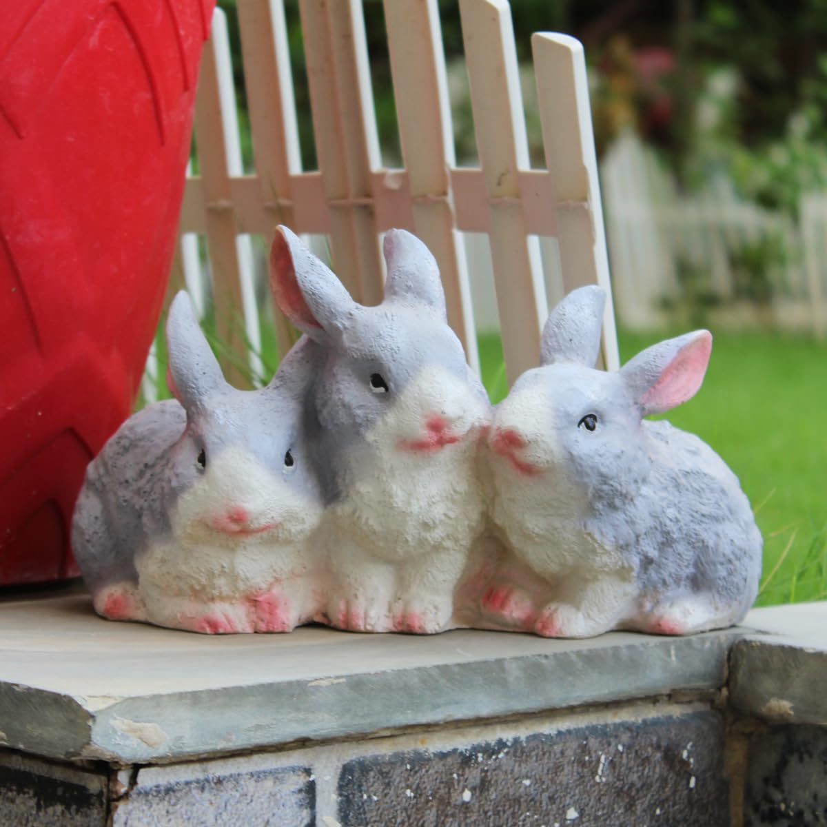 Wonderland Poly Resin Three Joint Rabbits for Garden Decoration, Home Decoration, Lawn Decor, Animal Figures (B0D9JPZSTB) Amazon Price History, Amazon Price Tracker