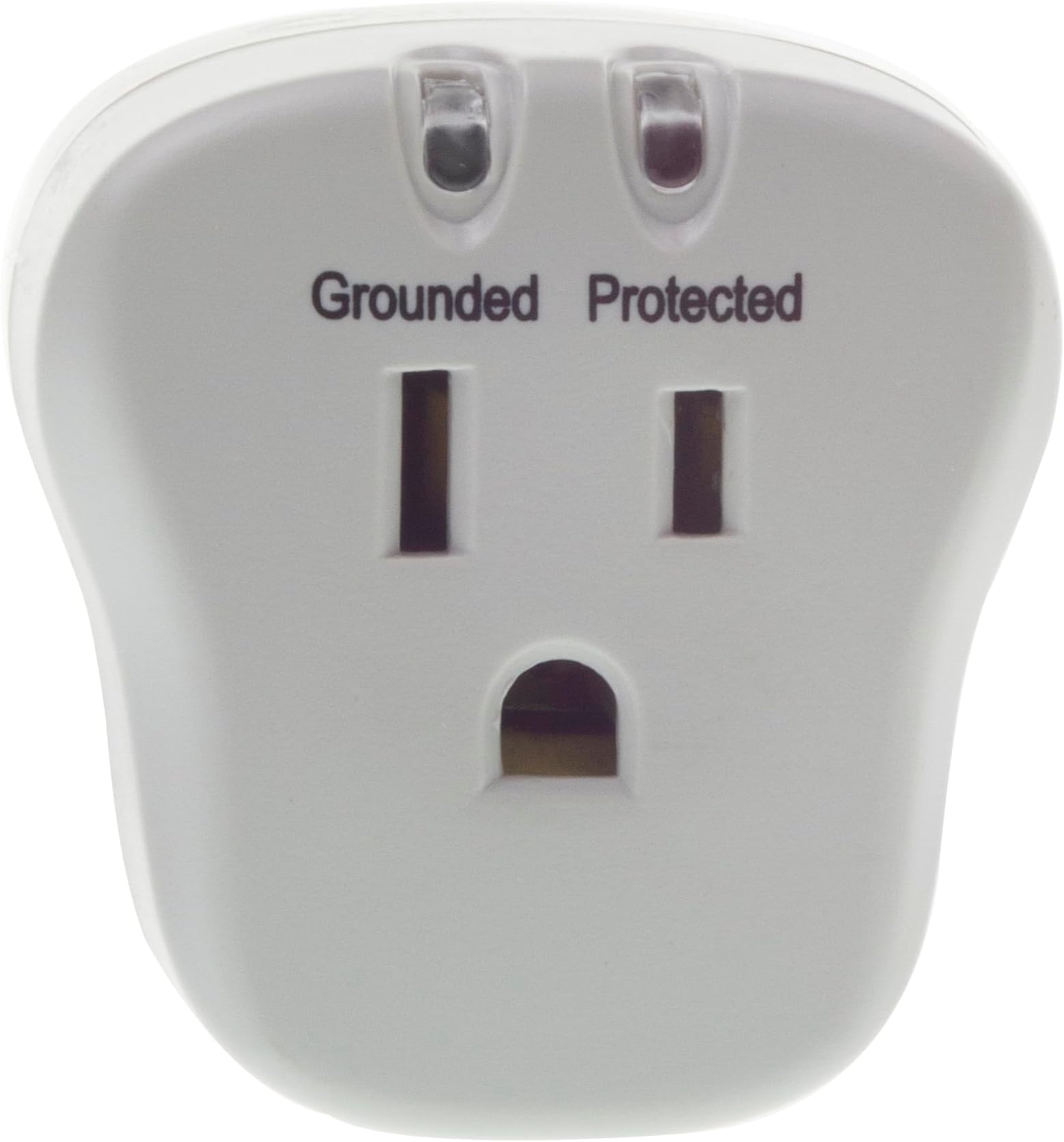 1 Outlet Surge Protector, 540 Joules with EMI/RFI Filter, 1800W Direct Plug-in to Wall Adapter, 2 LED Power Indicators, Single Outlet Voltage Protector, White, 1 Pack