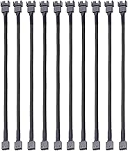 Gebildet 10pcs 4 Pin PWM Fan Extension Power Cable Connector Case Male to Female for Computer Compatible with 4 Pin and 3 Pin PWM Fan