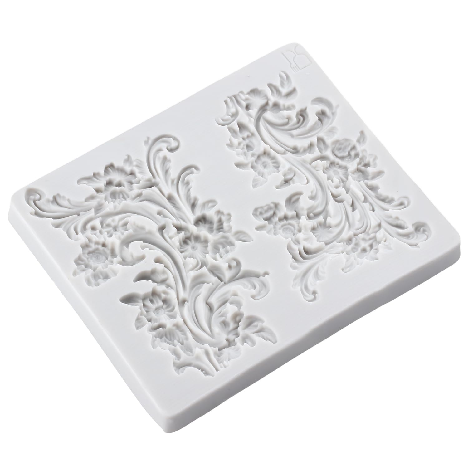 Lingzhi Molde barroco de silicona para fondant, rizos, encaje, filigrana, para decoración de pasteles, cupcakes, chocolate, caramelo, azúcar, manualidades, pasta de goma, arcilla polimérica