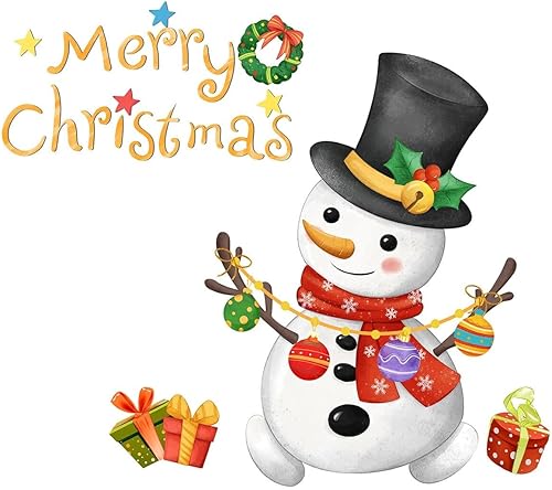 Adhesivo de Navidad para asiento de inodoro, calcomanías de Navidad para tapa de inodoro, muñeco de nieve de Navidad, calcomanía autoadhesiva para