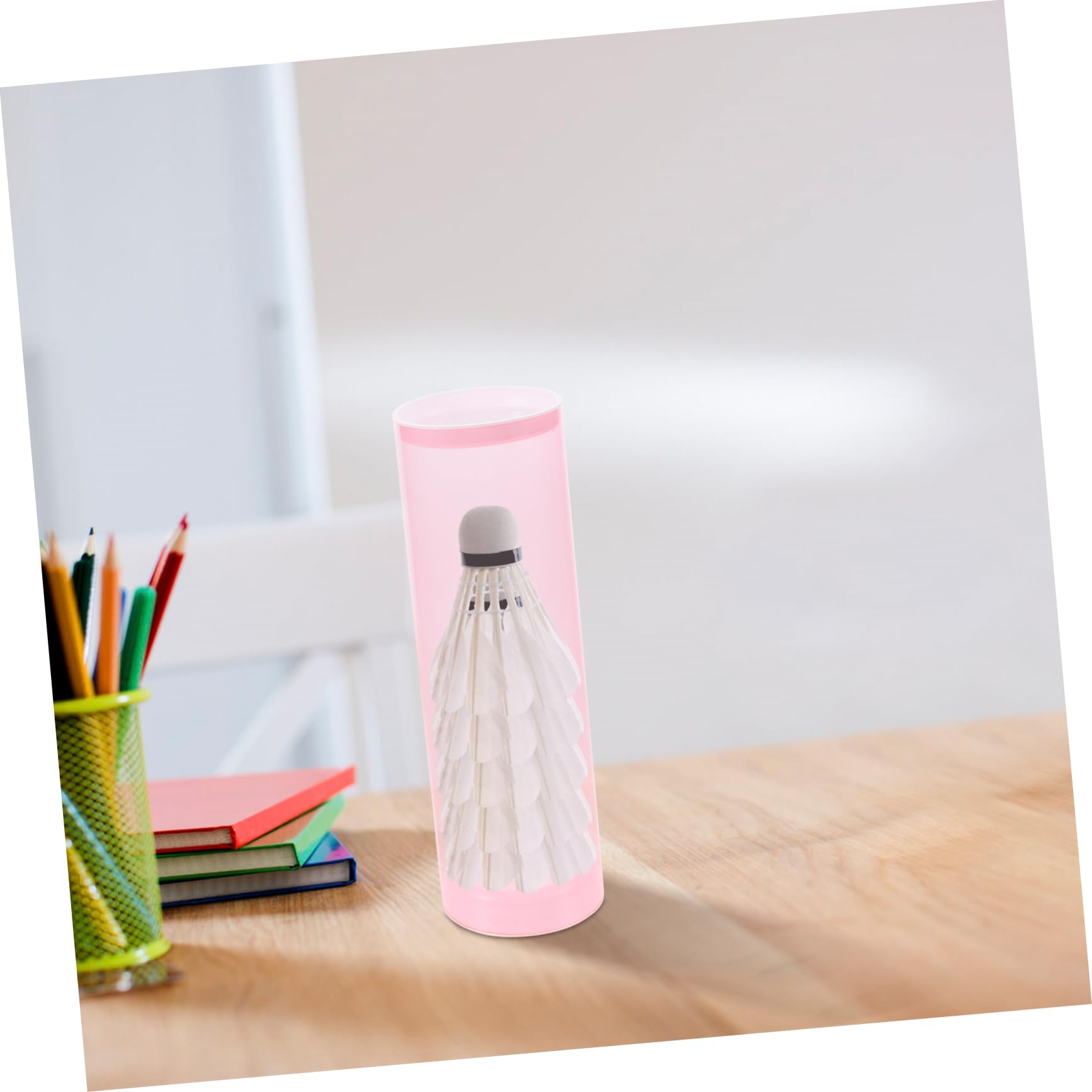 KOMBIUDA Tube de Pickball Transparent en Plastique avec Grosse Capacité, Boîte à Balles Portable pour Tennis et Badminton, pour Sports Intérieurs et Extérieurs