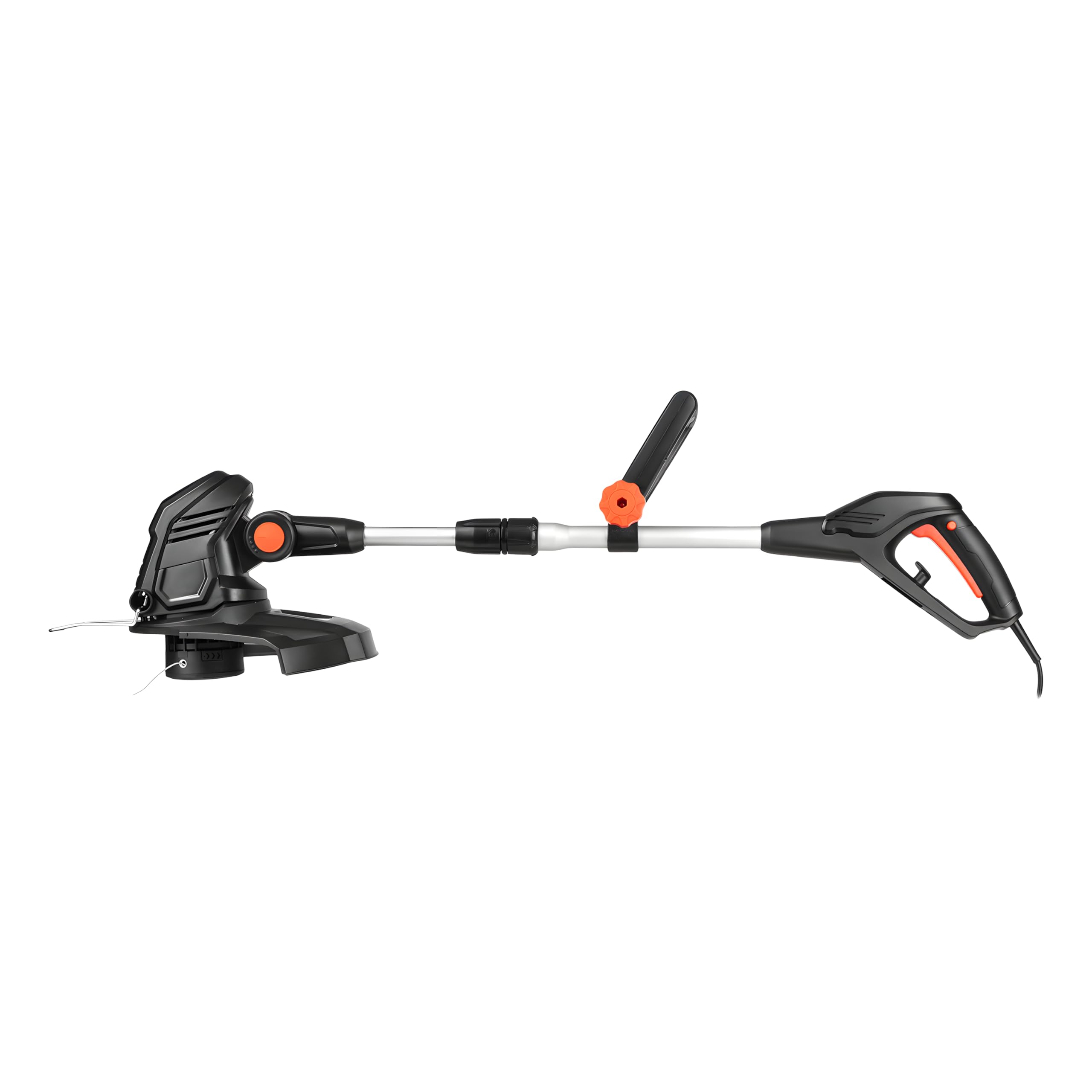 Cortabordes Eléctrico 55L 550W - Recortadora de Césped 320 mm 8800 RPM Barra Telescópica de Aluminio, Cabezal Ajustable, Mango Regulable e IPX4 para Jardín, Bordes, Parterres y Caminos - por Dnipro-M