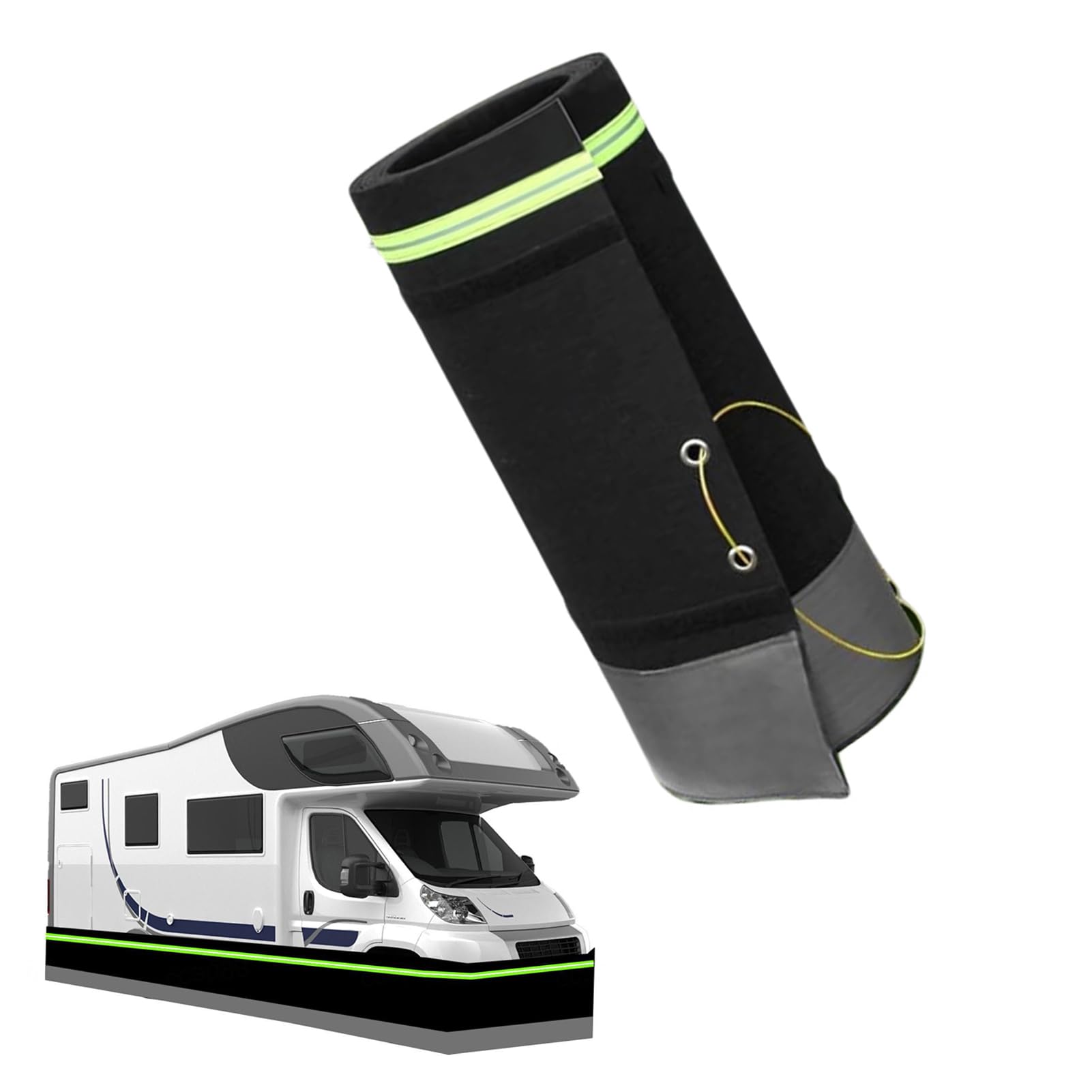 Rodapié de caravana para remolques de viaje, parte inferior de malla de hierro, fácil instalación, grueso para uso en invierno, ideal para exteriores de casas móviles, longitud de 72 pies