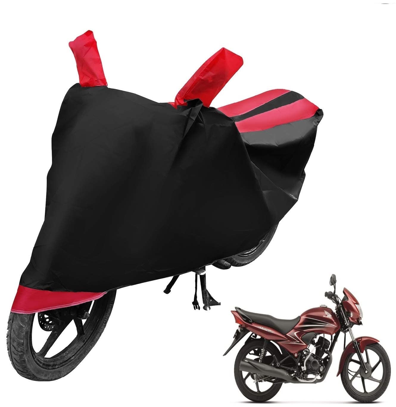 Auto Hub Dream Yuga Bike Cover Waterproof/Dream Yuga Cover Waterproof/Dream Yuga Bike Cover/Bike Cover Dream Yuga Waterproof/Dream Yuga Body Cover/Bike Body Cover Dream Yuga (Black, Red) (B07STD3RJL) Amazon Price History, Amazon Price Tracker