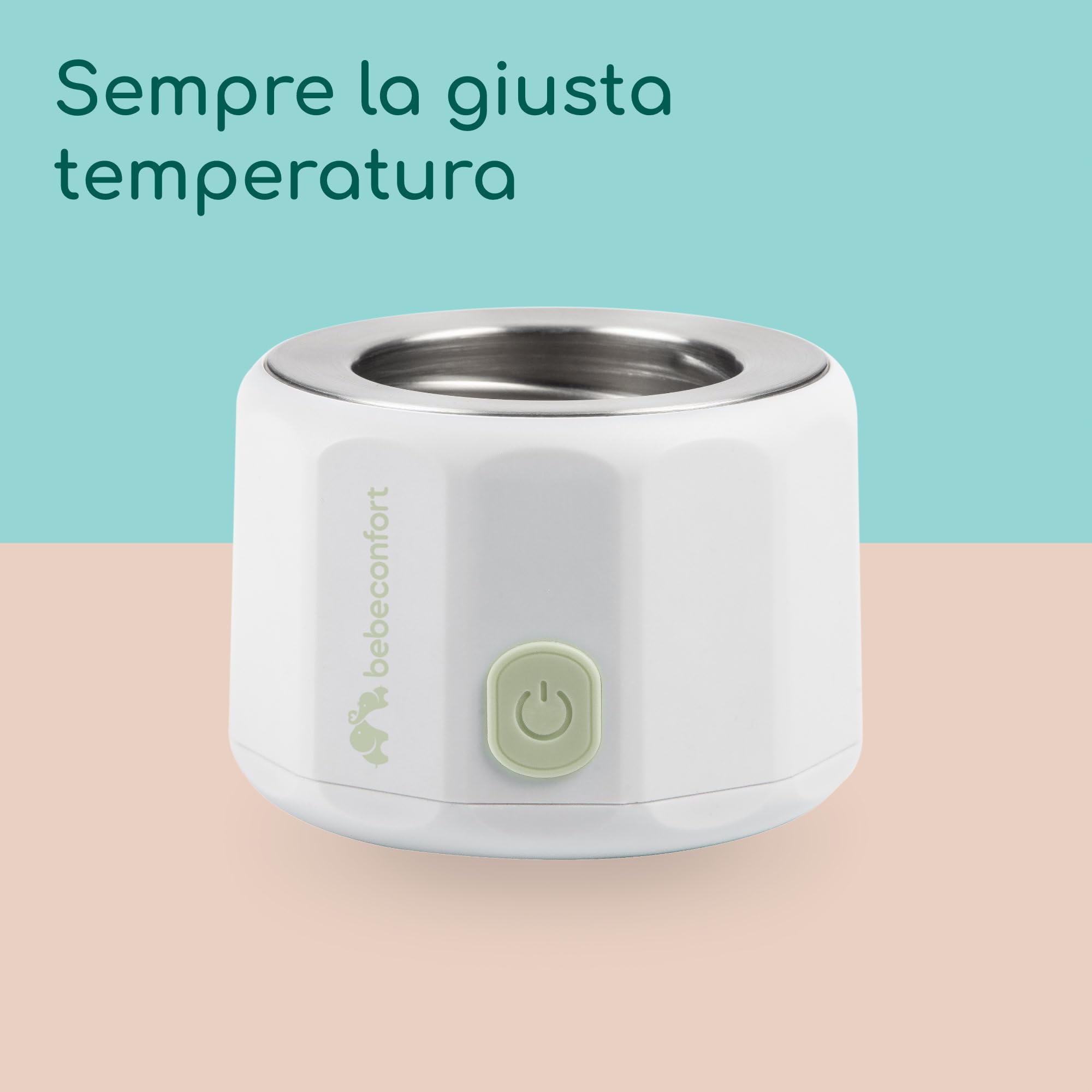 Bebeconfort Scaldabiberon portatile, Scaldabiberon elettrico USB senza fili, Tascabile Compatto e Leggero, Riscaldamento rapido, Display digitale, Batteria a lunga durata, Regolazione temperatura