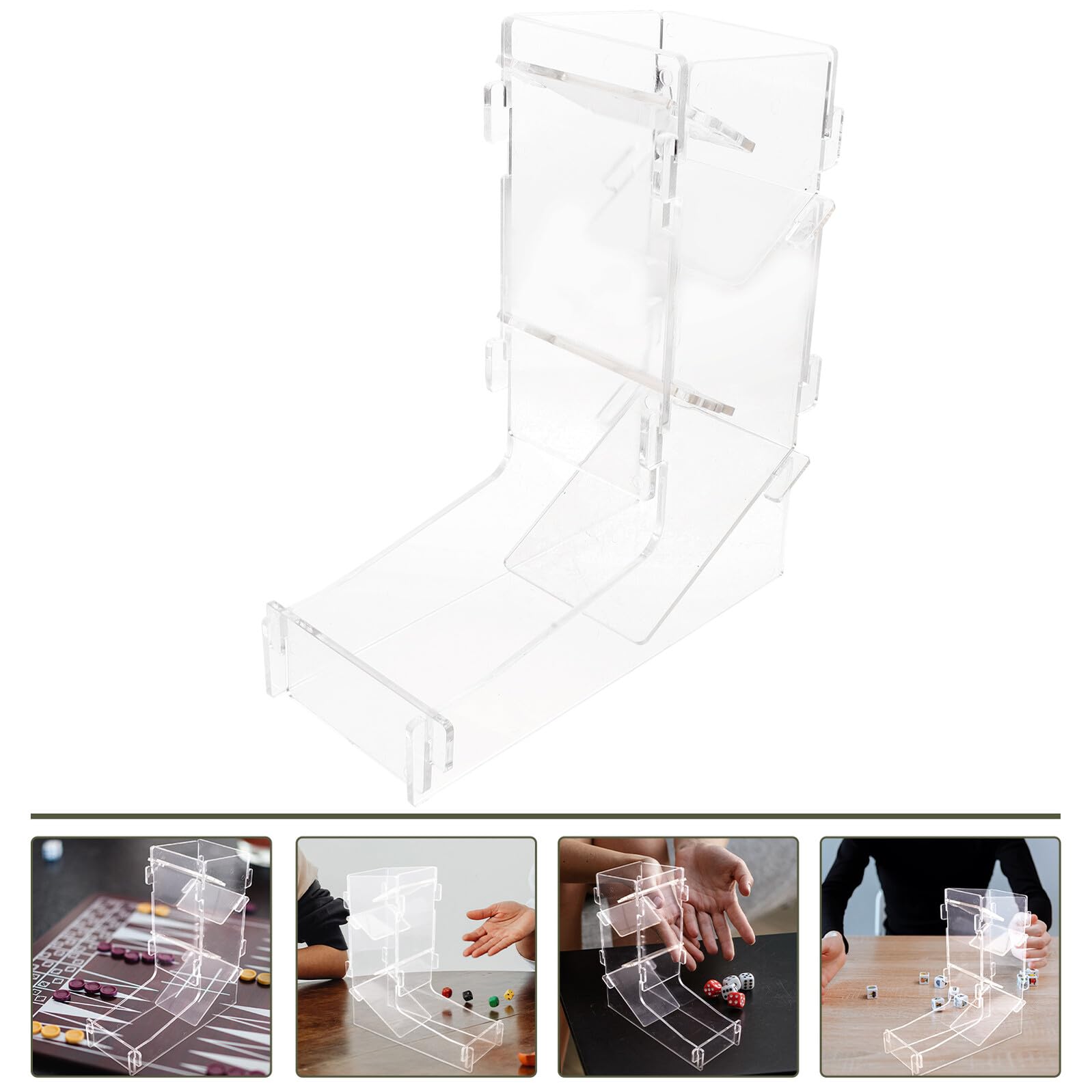 Transparenter Würfelturm aus Acryl 1 Stück für Brettspiele