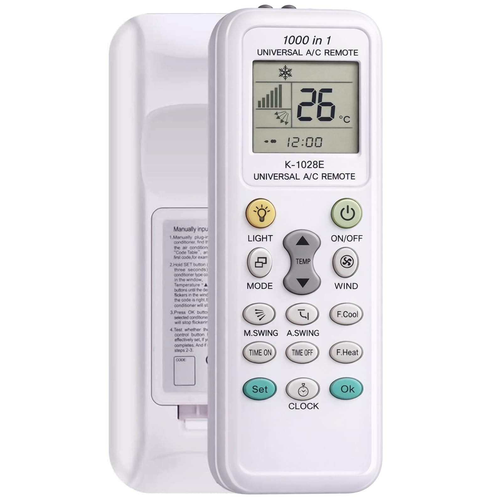 Mando Universal Aire Acondicionado, K-1028E Mando Distancia Are Acondicionado, Compatible con hasta 1000 Marcas de Aire Acondicionado