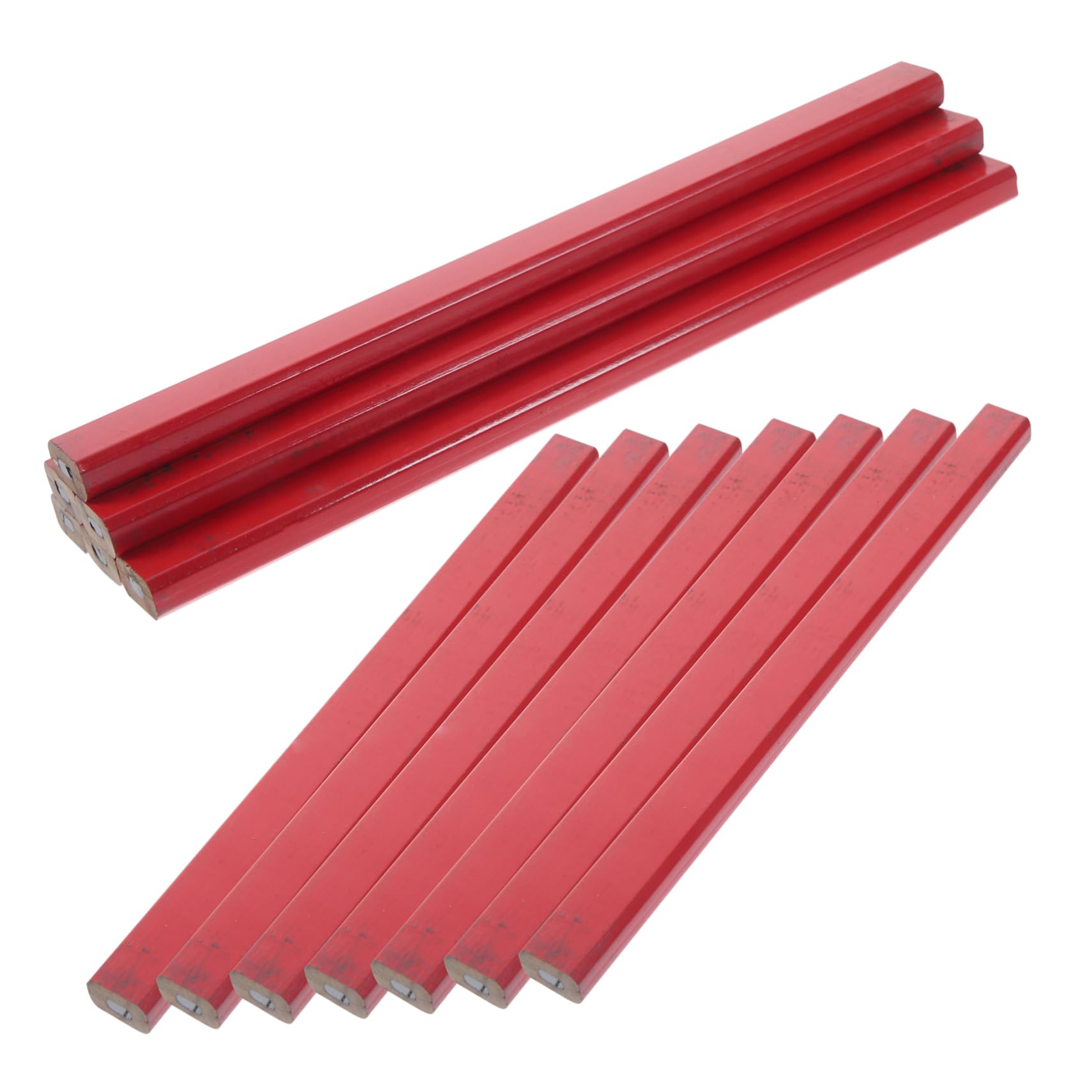EXCEART 4 Set Matite Da Costruzione Lavoro Disegno Massa Lavorazione Del Legno Falegname Solido Costruttori Matita Sfusa Schizzo Rosso Di Legno 20 Pezzi*4