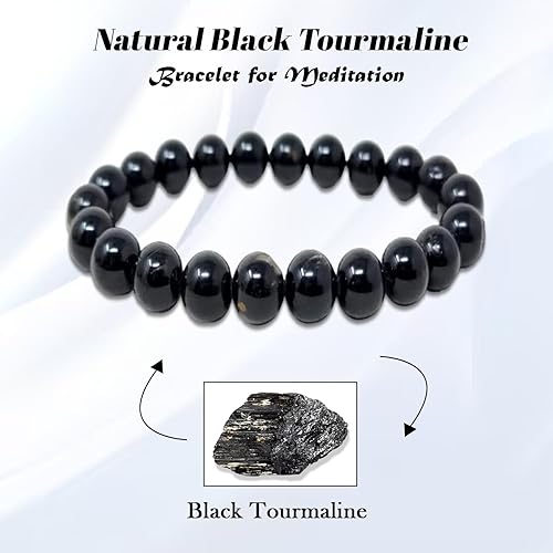 Miniatura 2 de Crystal Bracelet- for Anti Depression Healing-Love Chakra-Reiki- The Ultimate Triple Love Bracelet By Orgonite Shop (Black Obsidian)