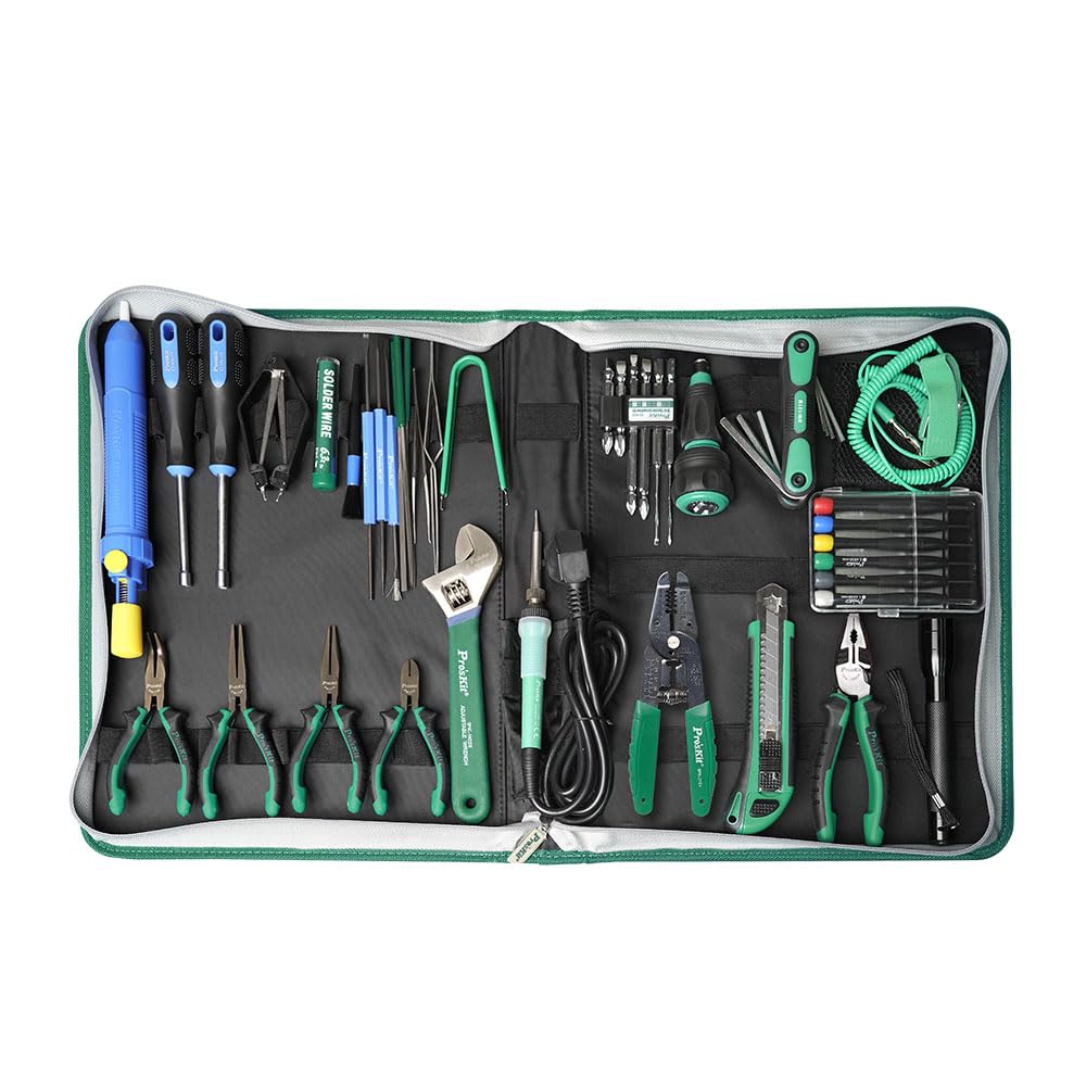 Pro'sKitPK-2002H Technician's Tool Kit Electronic/Electrical Advanced Home Appliances Maintenance Electronic Troubleshooting DIY Repair Job(PK-2002H), GT-PK-2002H