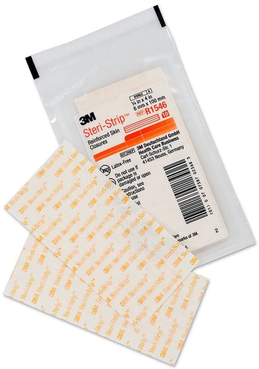 3M Steri-Strip Reinforced Skin Fasteners, 6 mm x 100 mm, 10 Strips
