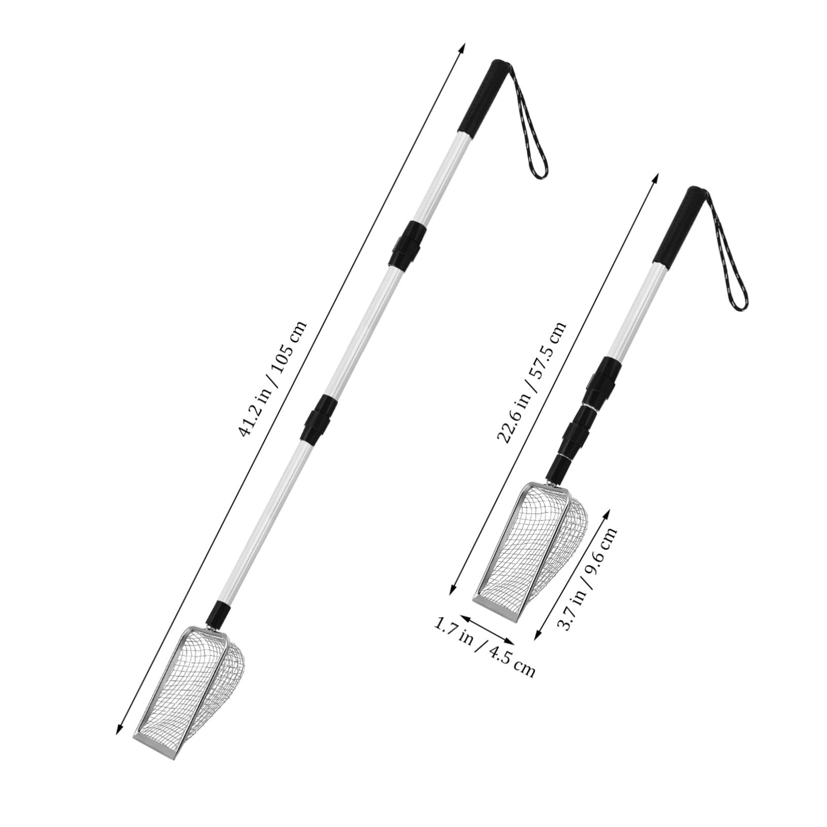 Mipcase 2pezzi Cat Litter Scooper Inossidabile Rimozione dei Rifiuti Accessorio per e