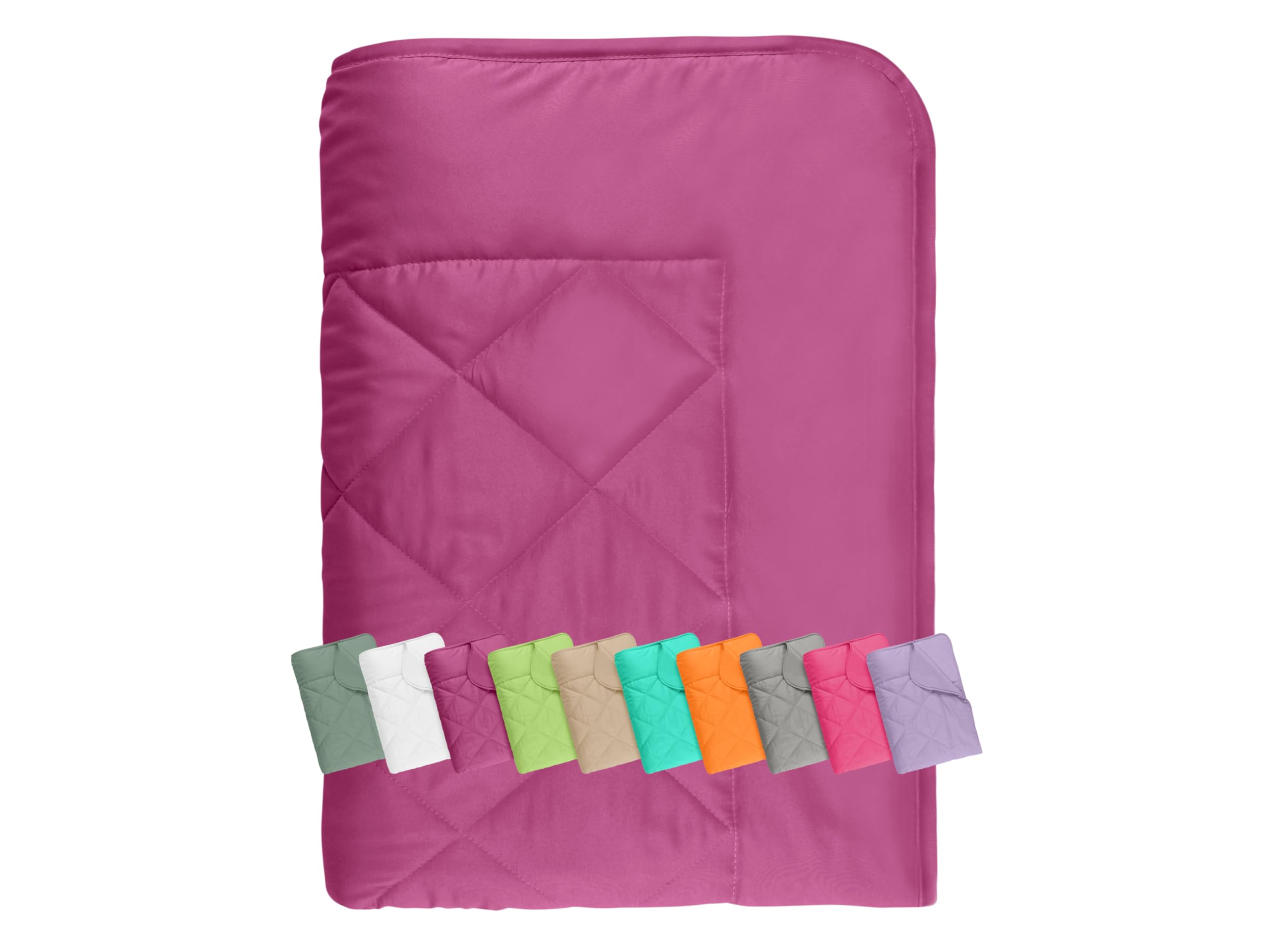 npluseins Sommerdecke 155x220 cm - dünne und leichte Bettdecke für den Sommer – Kühl schlafen – ideal für Camping Outdoor Garten und Gäste - 1180.1542, ca. 155 x 220 cm, Beere
