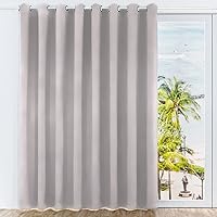 Vista 13 de LA PALMA Cortinas de puerta corredera extra anchas – Cortinas opacas para puertas corredizas de vidrio para patio, aislamiento térmico