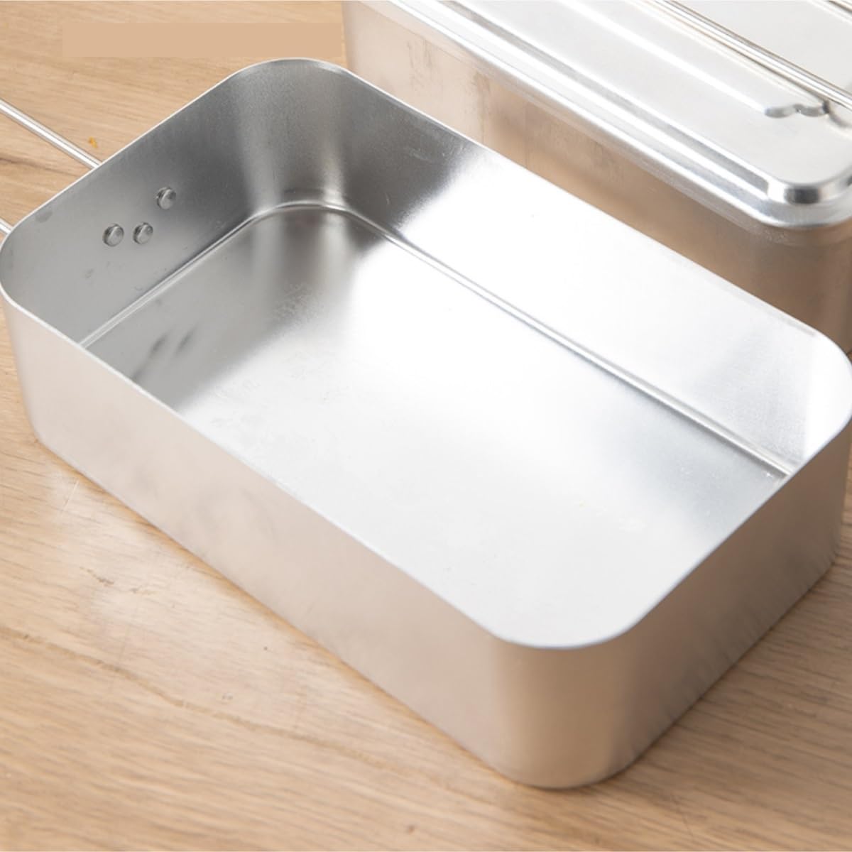 Sprzęt Piknikowy, Gotowanie Na Świeżym Powietrzu Na Kempingu Można Ogrzać Za Pomocą Aluminiowego Pudełka Na Lunch Z Otwartym Ogniem, Aluminiowego Pudełka Na Lunch Naczynia do Gotowania(9.8x17cm)