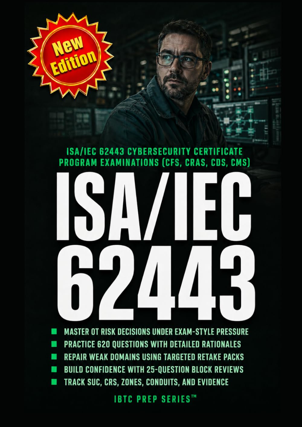 ISA/IEC 62443 CYBERSECURITY CERTIFICATE PROGRAM EXAMINATIONS PRACTICE PREP: CFS, CRAS, CDS, and CMS Practice Questions with IACS Risk Assessment, CRS, ... Maintenance, Recovery, and Retake Packs