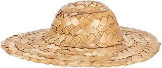 10Pcs Doll Straw Hat,Mini Hand Woven Grass Cap ,DIY Pet Chapeau,Miniature Dollhouse Straw Hat,Mini Craft Hats Ornaments for DIY Craft Dollhouse Decoration Accessories, 10Pcs Doll Straw Hat,Mini H