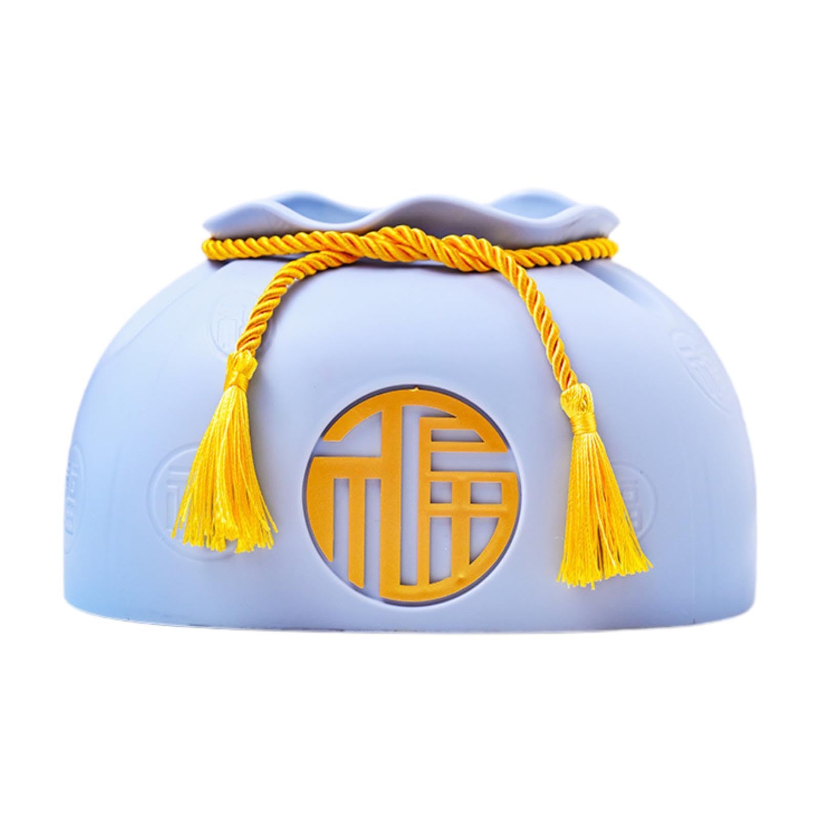 Tissue Box Cover Money Pocket Shape Facial Paper Holder for Desk Bedroom Office 20.5cmx15.7cm Blue-image-3