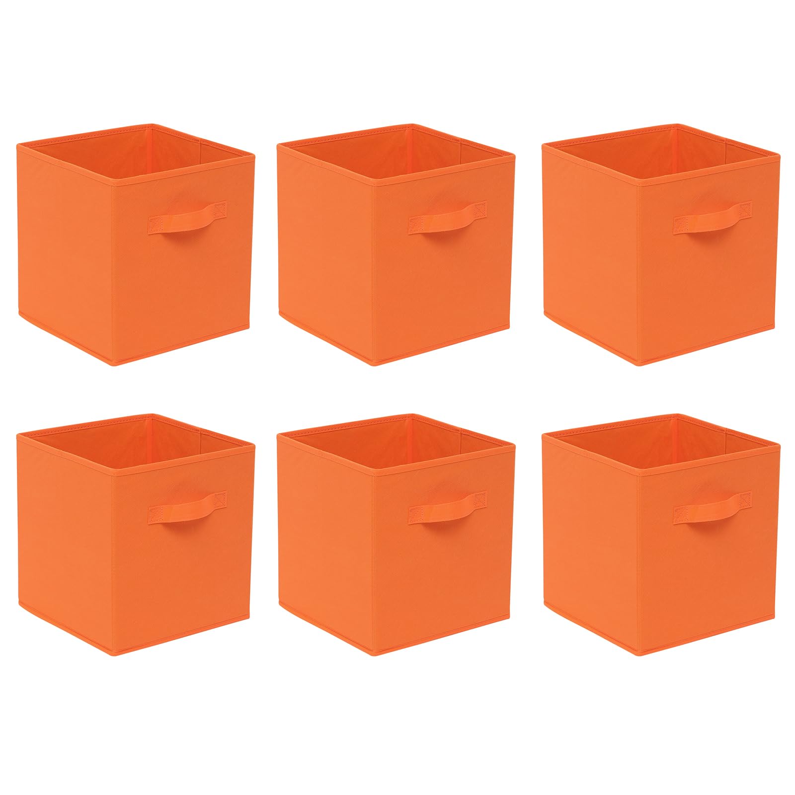 Foldable Storage Cubes Boxes Pack of 10 with Handle for Home Organization, Fabric Wardrobe Storage Box Organizer Basket Bins for Clothes Toys Towels, Collapsible&Durable Dark Blue 33x38x33cm — view 58
