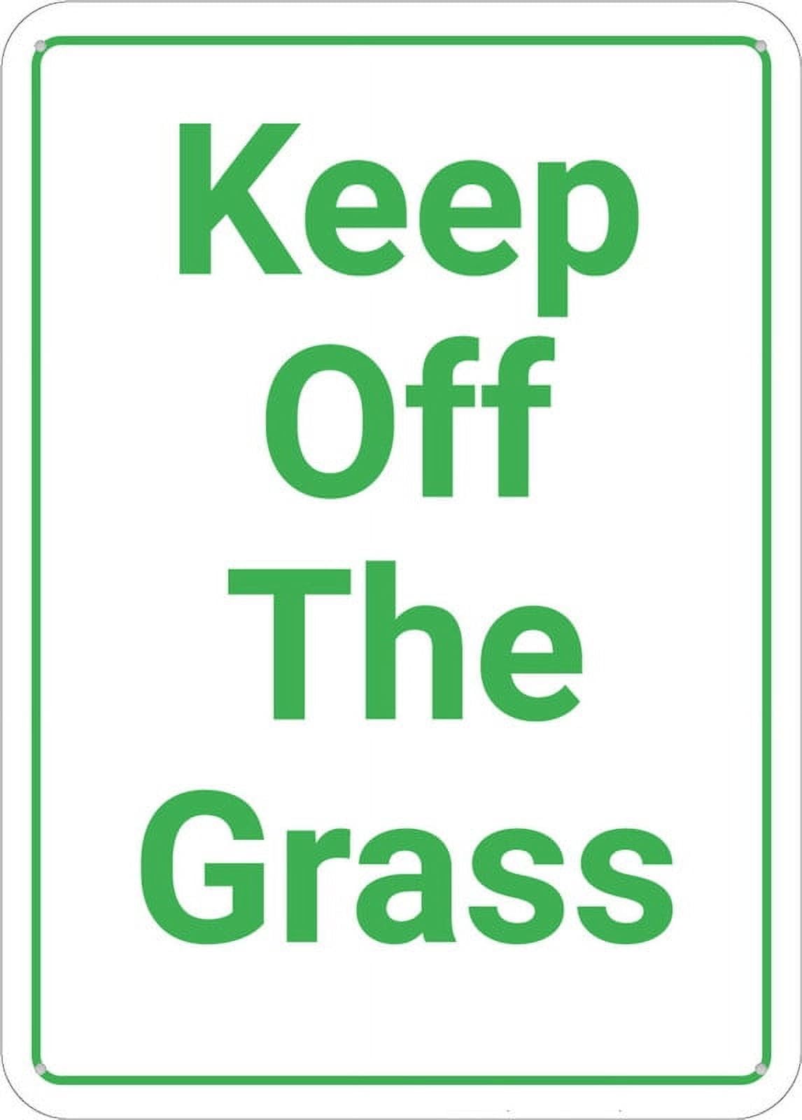 Peiyeety A06 Keep Off The Grass Sign 12X16 Inches Rust Free Aluminum Easy To Read & Sturdy Keepoutdoor Metal Signs For Home Farm Yard