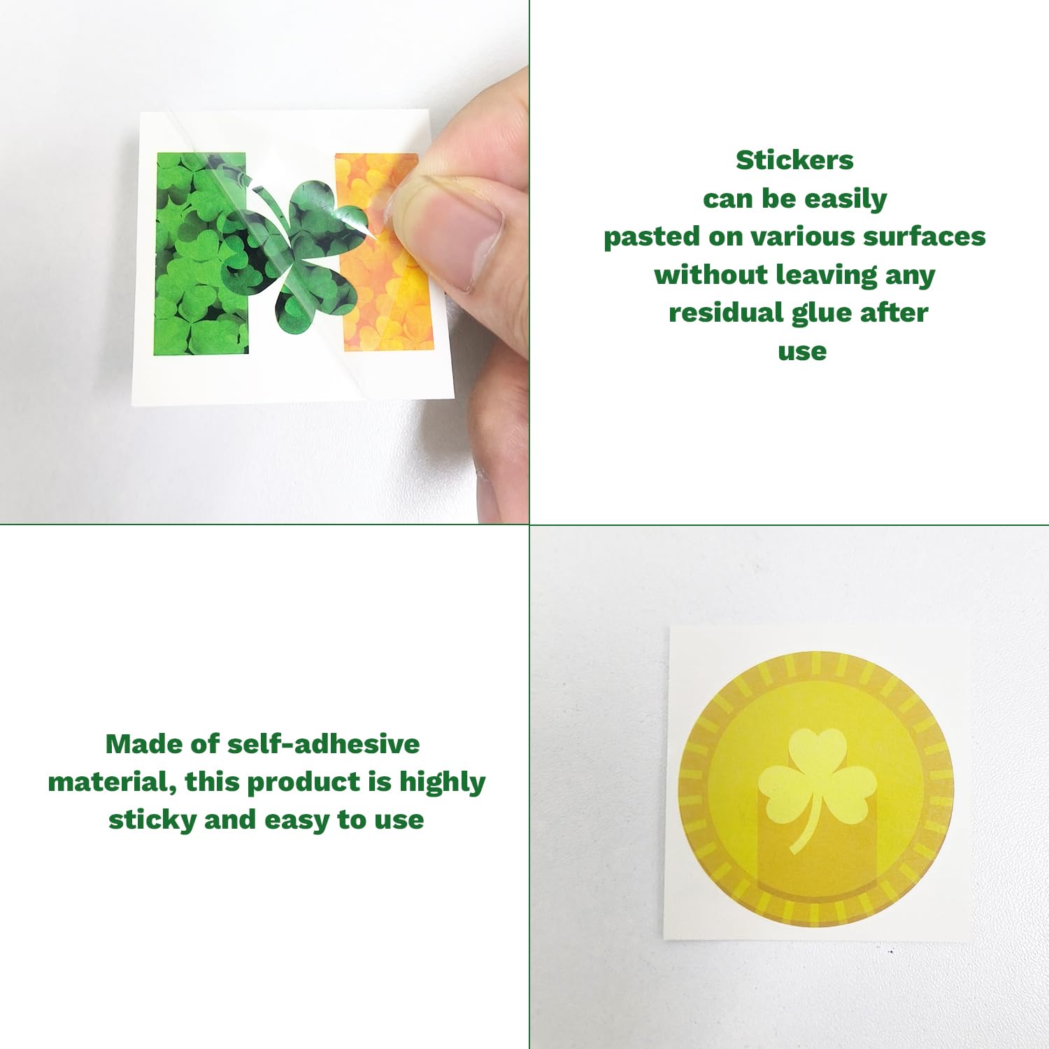 NIDHFG 120 Pieces Of Clover Stickers, Party Gift Stickers, Cartoon Stickers, Creative Stickers, Decorative Stickers - Image 3