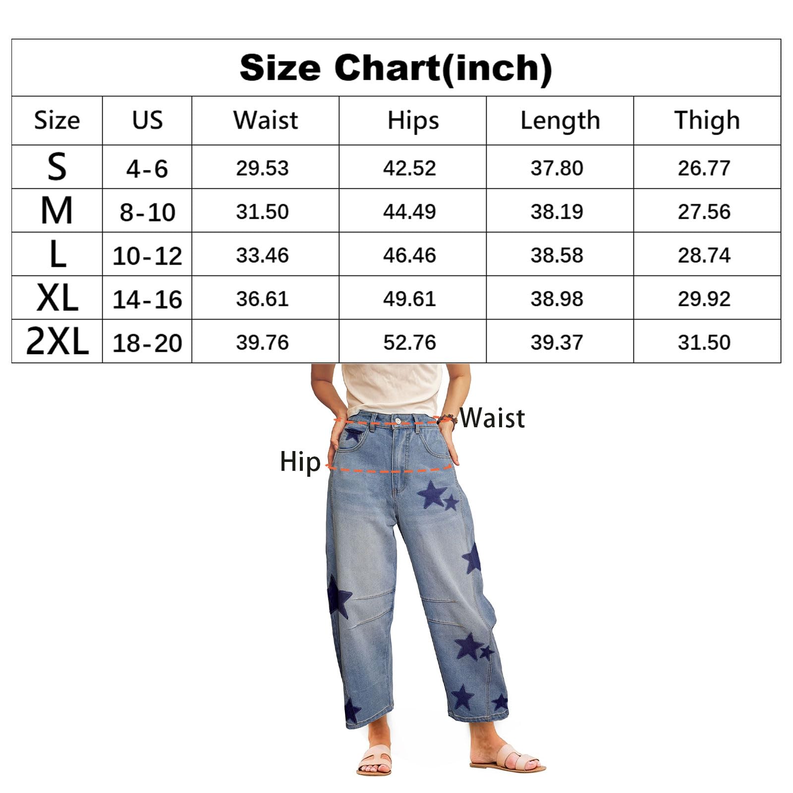 Jeans a barile da donna larghi con stampa a ferro di cavallo jeans a ferro di cavallo a vita media gamba larga ritagliati alla caviglia pantaloni in denim