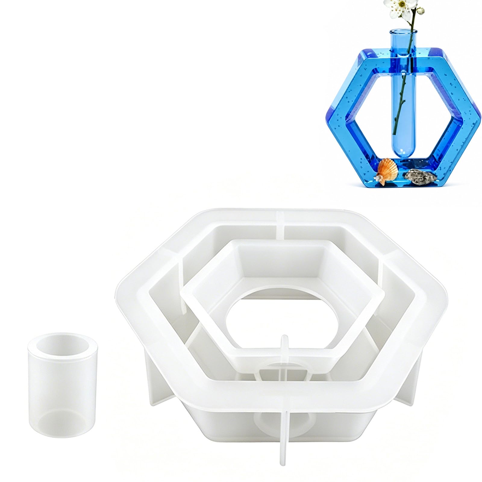 KYSUN Hydroponic Plants Silicone Mould, Candle Holder Silicone Mould, Silicone Moulds Casting Moulds for Candles & Flower Pots, Flower Vase Casting Moulds, DIY Epoxy Resin Silicone Mould for