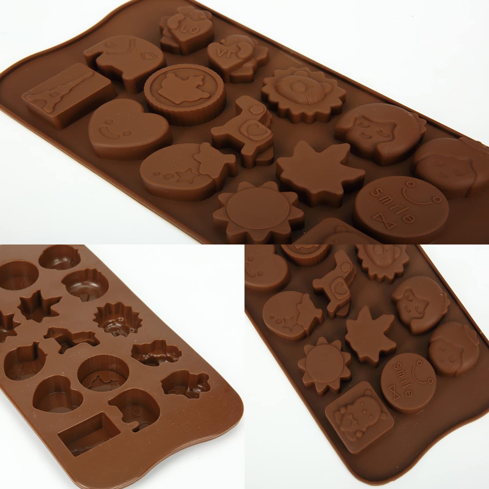 Stampini Per Cioccolato In Silicone - Set 4 Pezzi Antiaderenti Per Cioccolatini Fatti In Casa - Foto 7