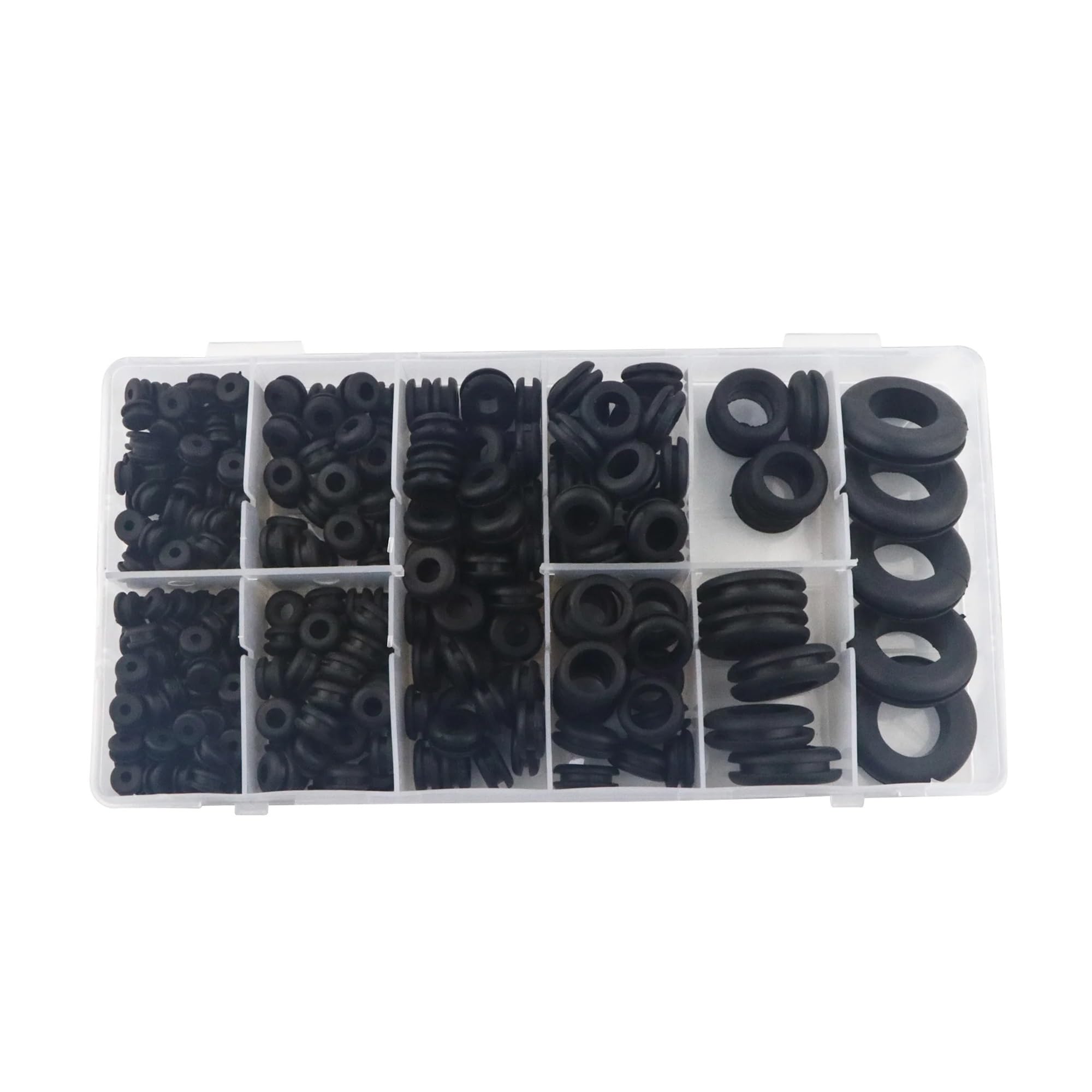 Juego de 280/315 juntas tóricas goma for cables, 7 tamaños, for protección conductos(280pcs)