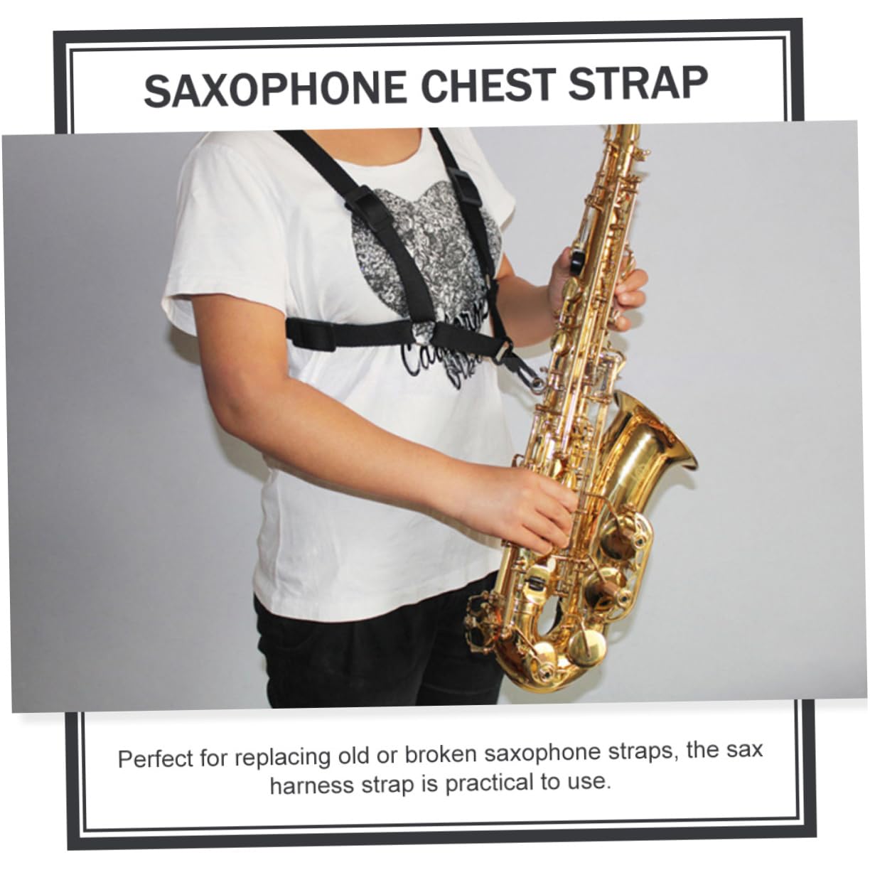 VICASKY 3pezzi Cinturino Regolabile Per Saxofono Tracolla Spalla Per Musicisti Accessorio Saxophone