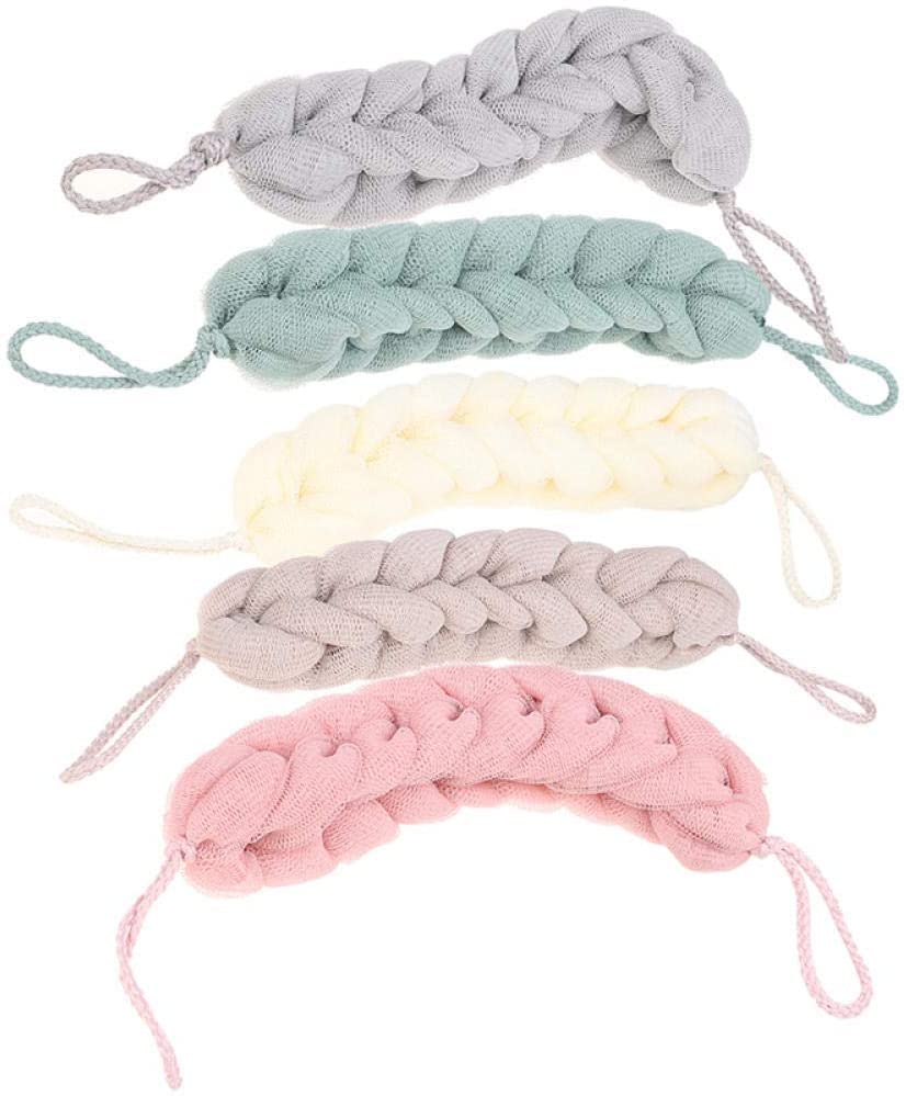 Gąbka do kąpieli 5 szt. Prysznic do kąpieli ciała Puff złuszczający gąbka do kąpieli Peeling siatka siatka piłka piłka do masażu powrót Scrubber miękka na skórze
