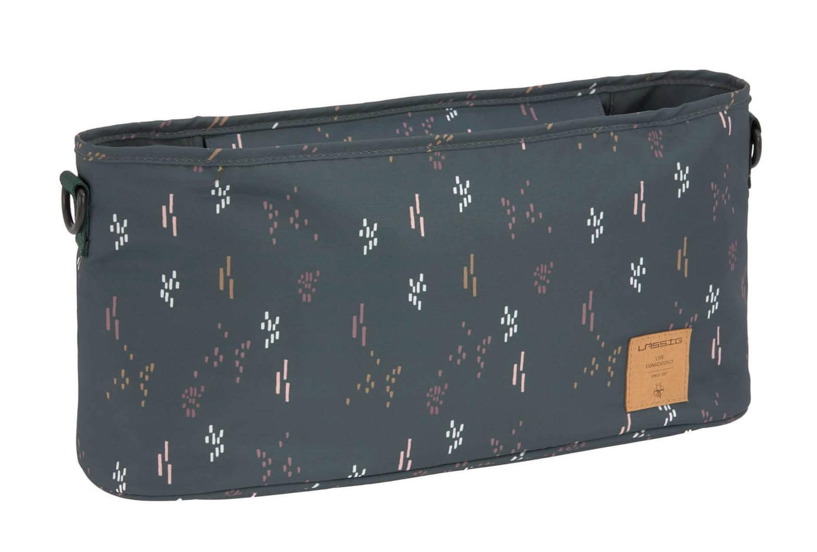 LÄSSIG Casual Buggy Organizer Blobs Forest - Unisex - 5.6L - 6 Compartments - Stroller Compatible