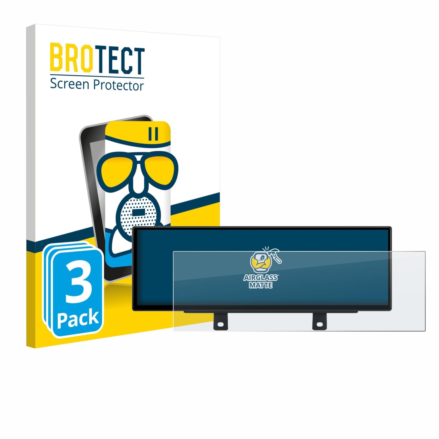 brotect Pellicola Vetro Opaca per Xtrons QLB42THNBR (3 Pezzi) Protezione Schermo [Anti-Riflesso, Durezza 9H]