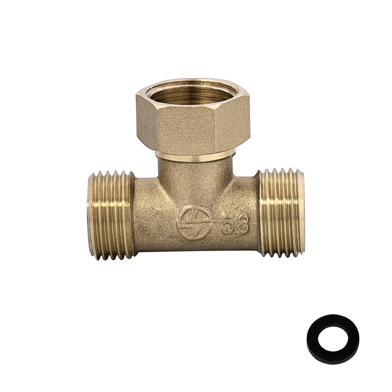 Raccordo A T Per Tubi 3/8" E 1/2" - In Acciaio Inox Per Rubinetteria - Foto 1