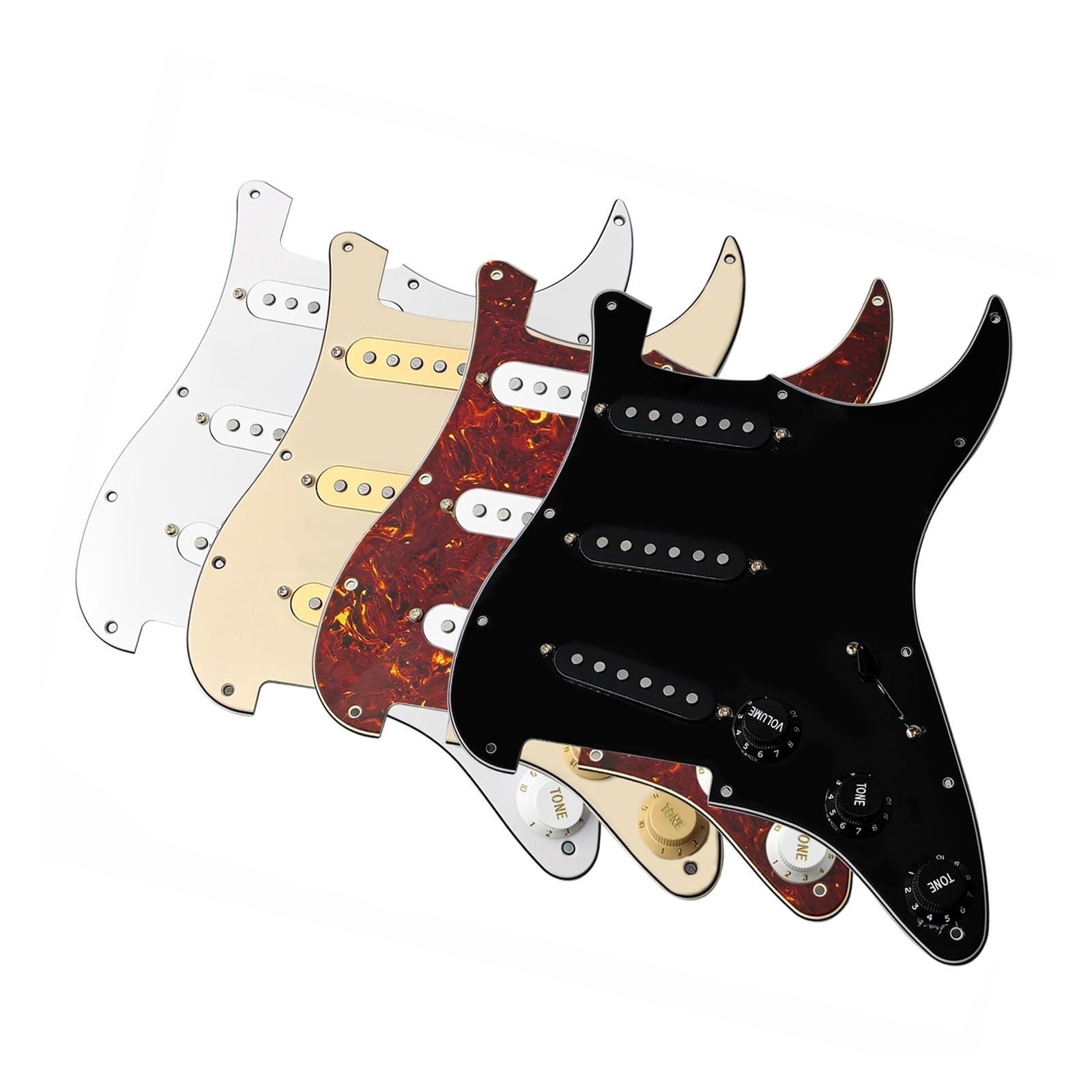 Zestaw Do Gitary Elektrycznej I Akcesoria Do Instrumentów Przetworników SSS Pickguard 5 Biegowy Pickguard Do Gitary Elektrycznej(Bk White)