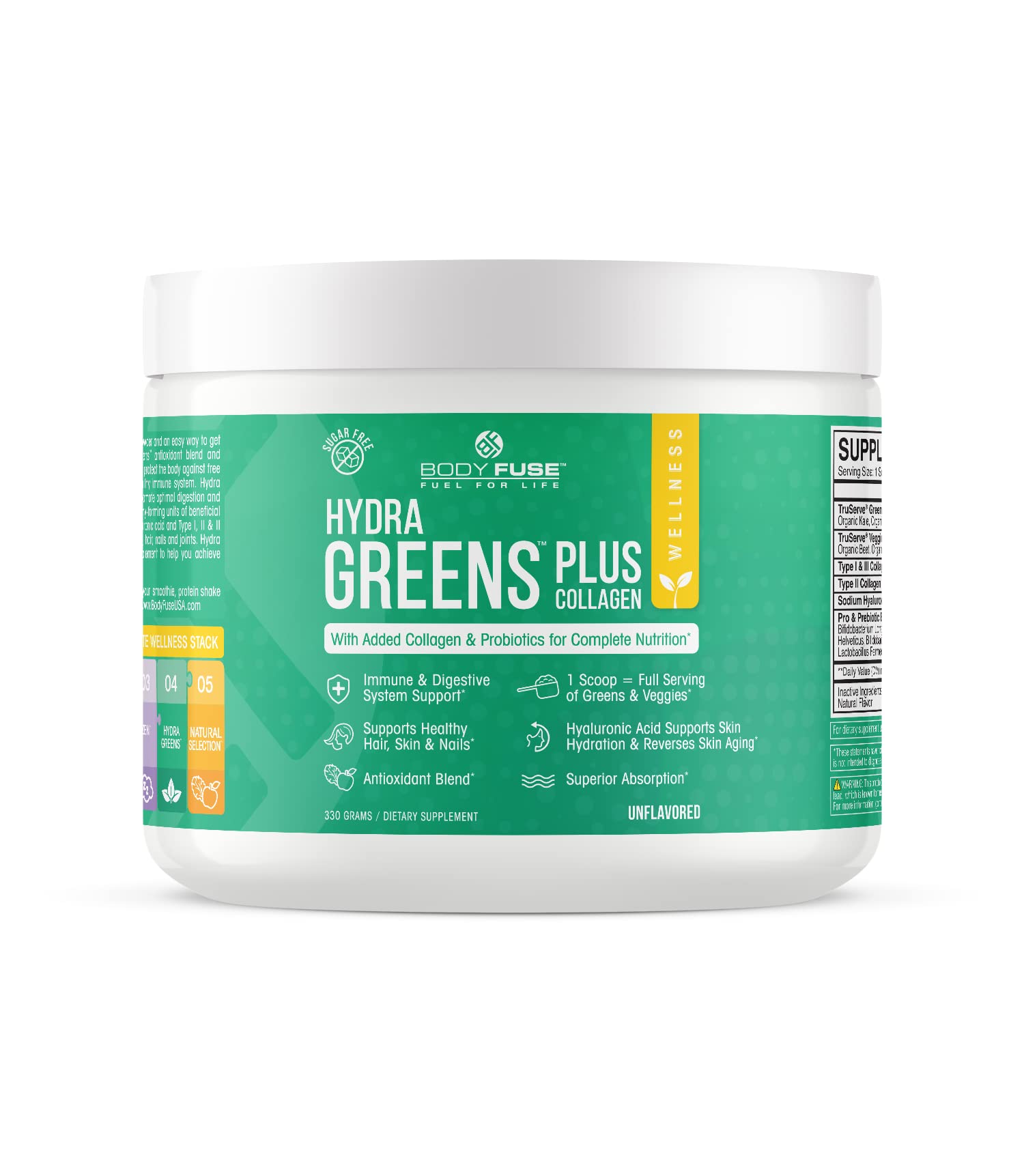 Hydra Greens | Full Day of Nutrients Immune, Joint, Skin & Digestion Support | 30 Day Serving
