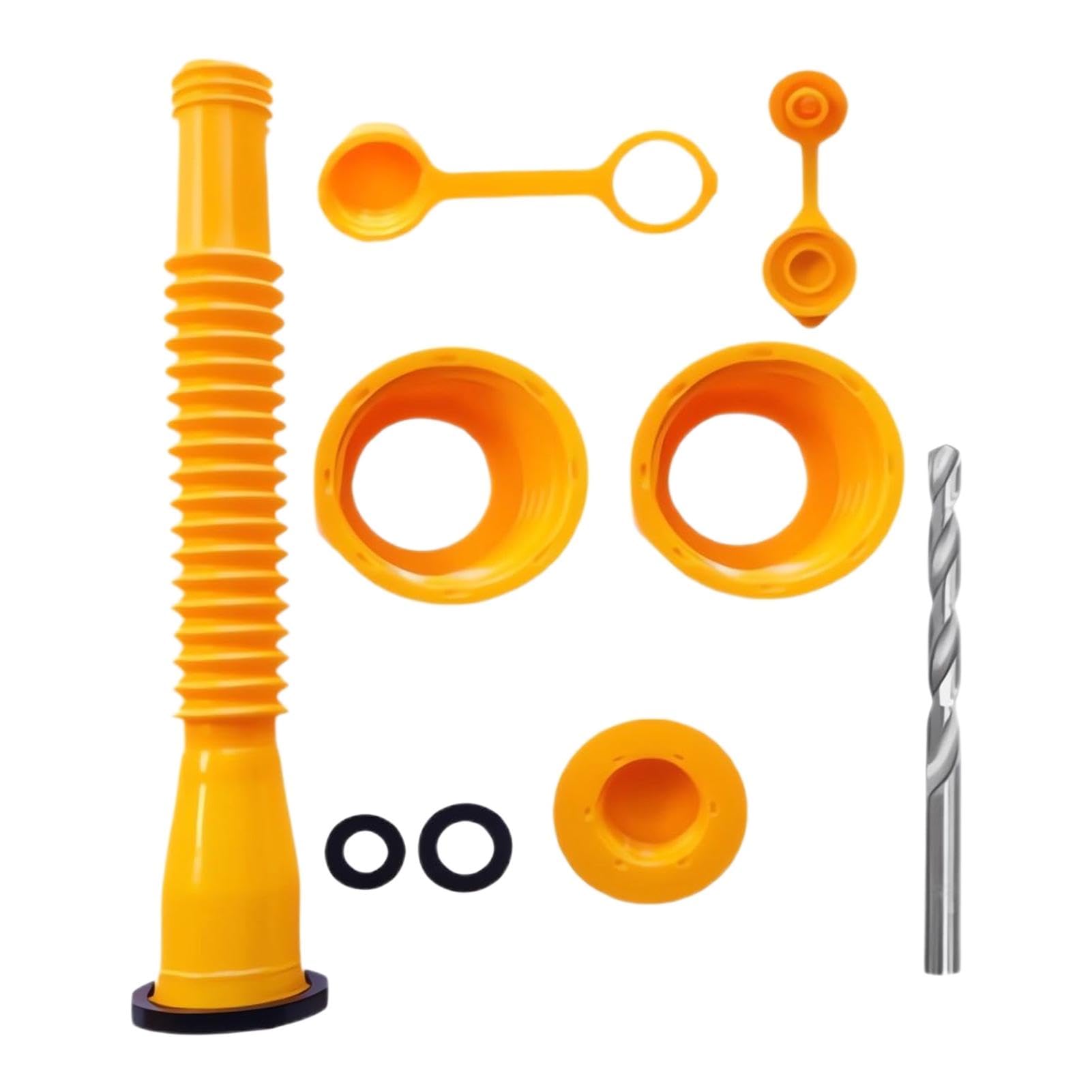 Beccuccio Per Tanica Con Ugello Flessibile – Kit Universale Antipierdita Per Benzina E Diesel Con Tappi E Guarnizioni