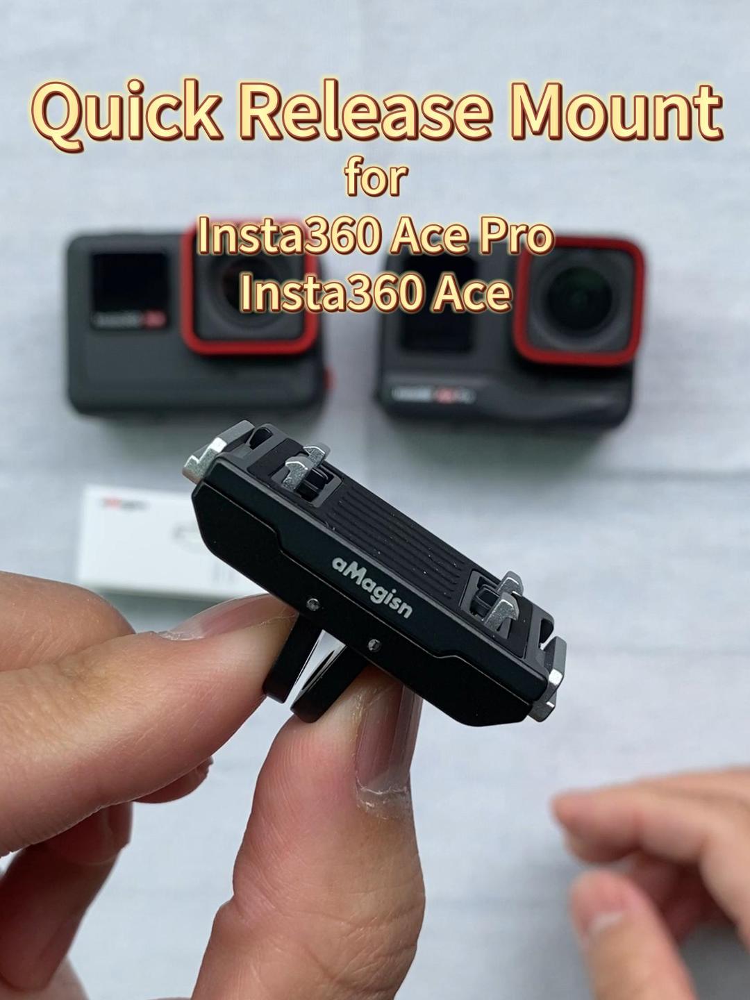 Support Magnétique Rapide Pour Insta360 Ace Pro/Ace Pro 2 - Compatible GoPro, Filetage 1/4"