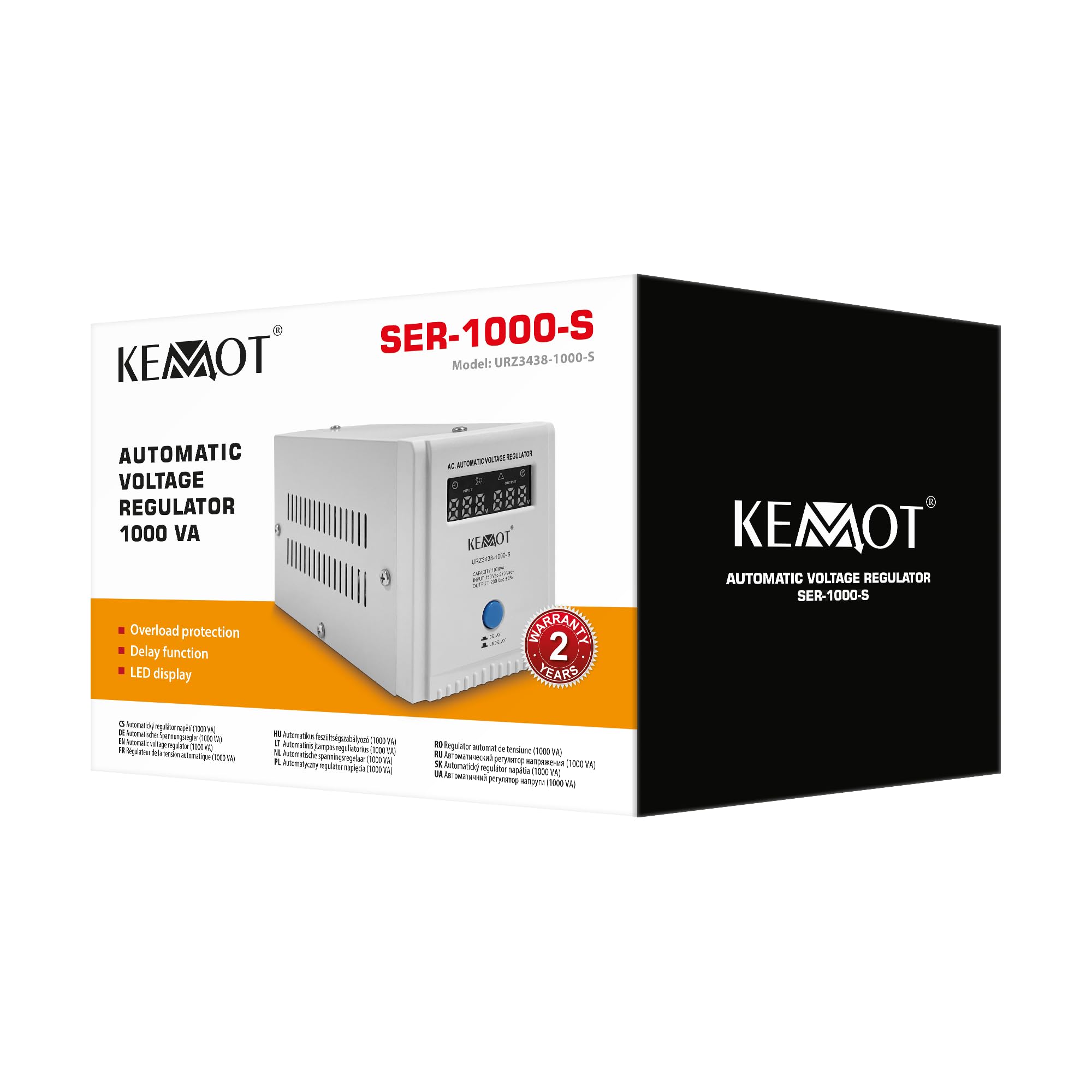 Kemot Estabilizador de Voltaje automático SER-1000-S Precisión 8% URZ3438-1000-S