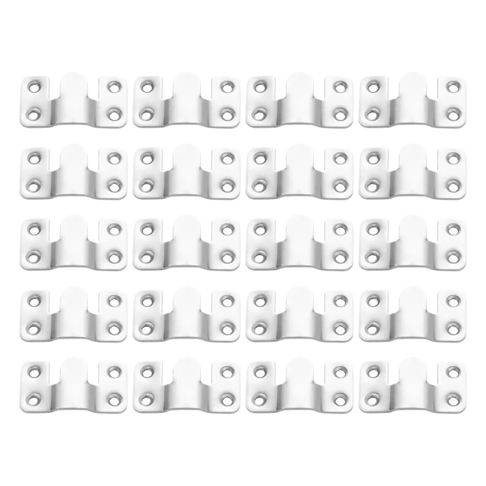Kxaoxgrc Silver Stainless Interlocking Flush Mount Brackets, Flush Mount Gallery Painting Z Clip Photo Frame Hook Picture Hanger Bracket