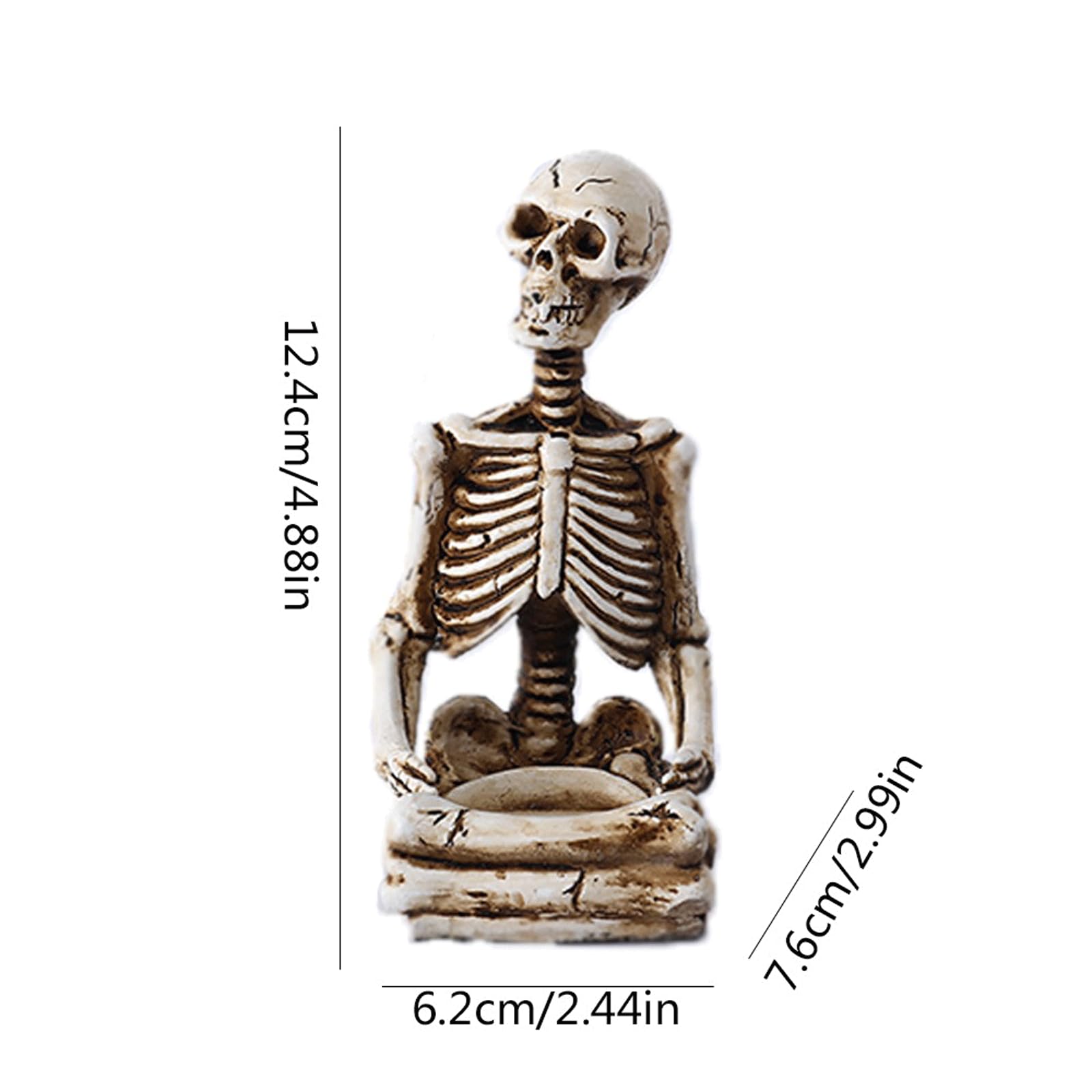 Zestaw 3 świeczników na Halloween, szkielet, czaszka, ręka, kręgosłup, świecznik, stojak gotycki, dekoracja nowego domu, prezent