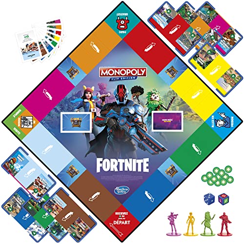 Monopoly Flip édition : Fortnite, Jeu de Plateau Monopoly inspiré du Jeu vidéo Fortnite, Jeux de Plateau pour Adolescents et Adultes – Image 4