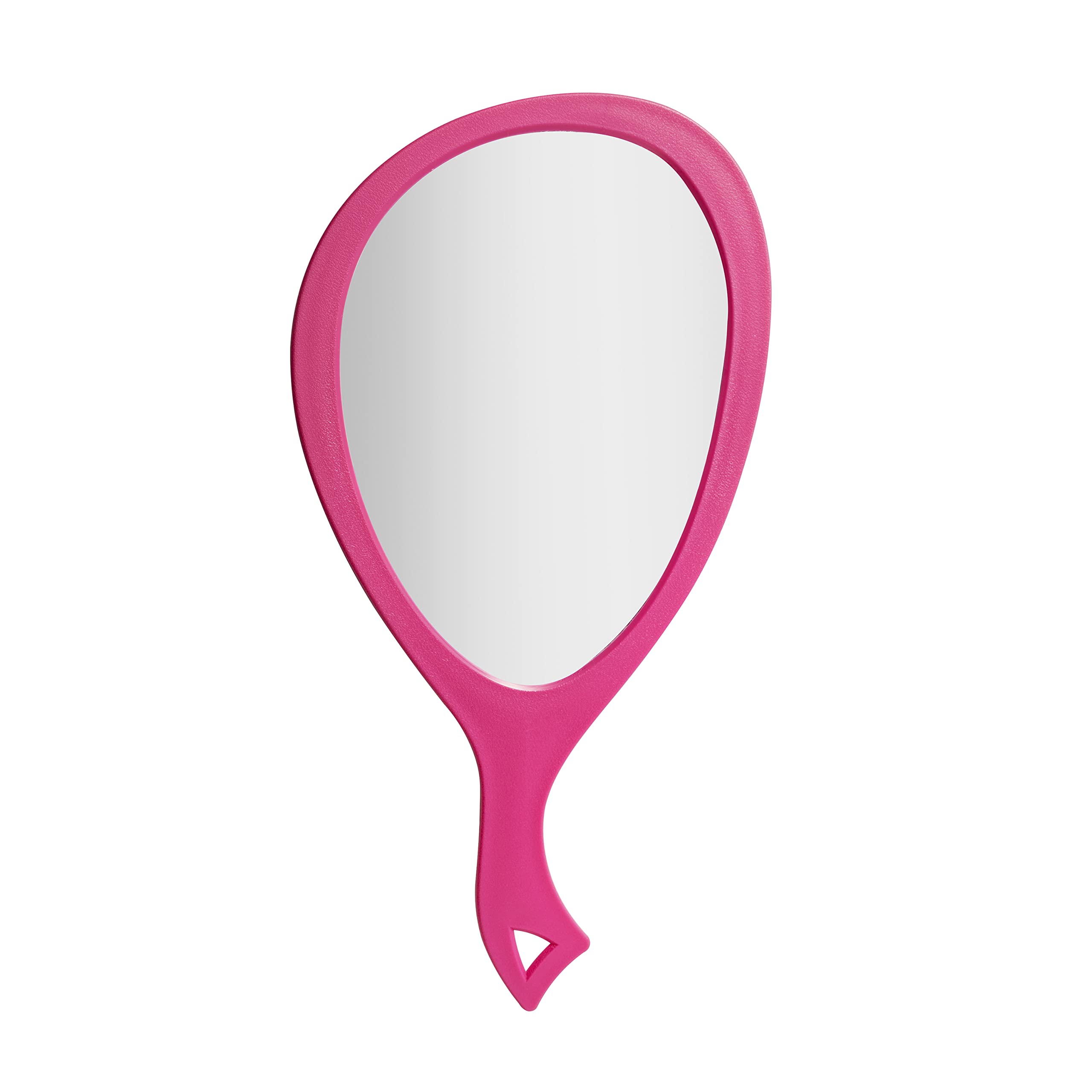 Zadro Large Hand Mirror with Handle Salon Mirrors for Hair Stylist, Big Handheld Mirror Makeup Mirror Wall Mounted Hang (1, Bright Pink, Medium: 15" x